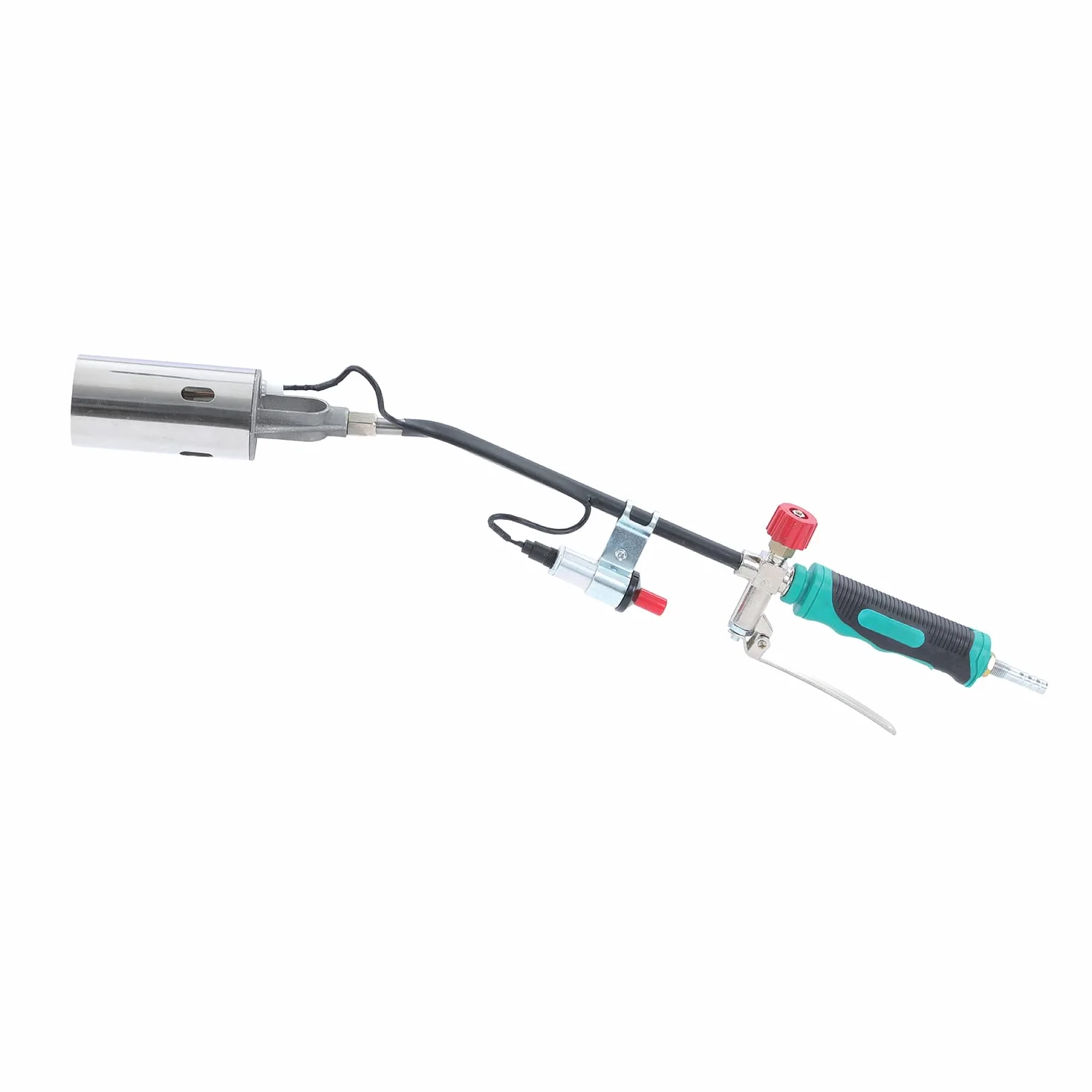 KATSU 324160 - Antorcha de gas, quemador de malas hierbas, encendedor electrónico, lanzallamas, soplete, sellado, fundición, calefacción, soldadura, soplete, multiusos, 570 mm de largo