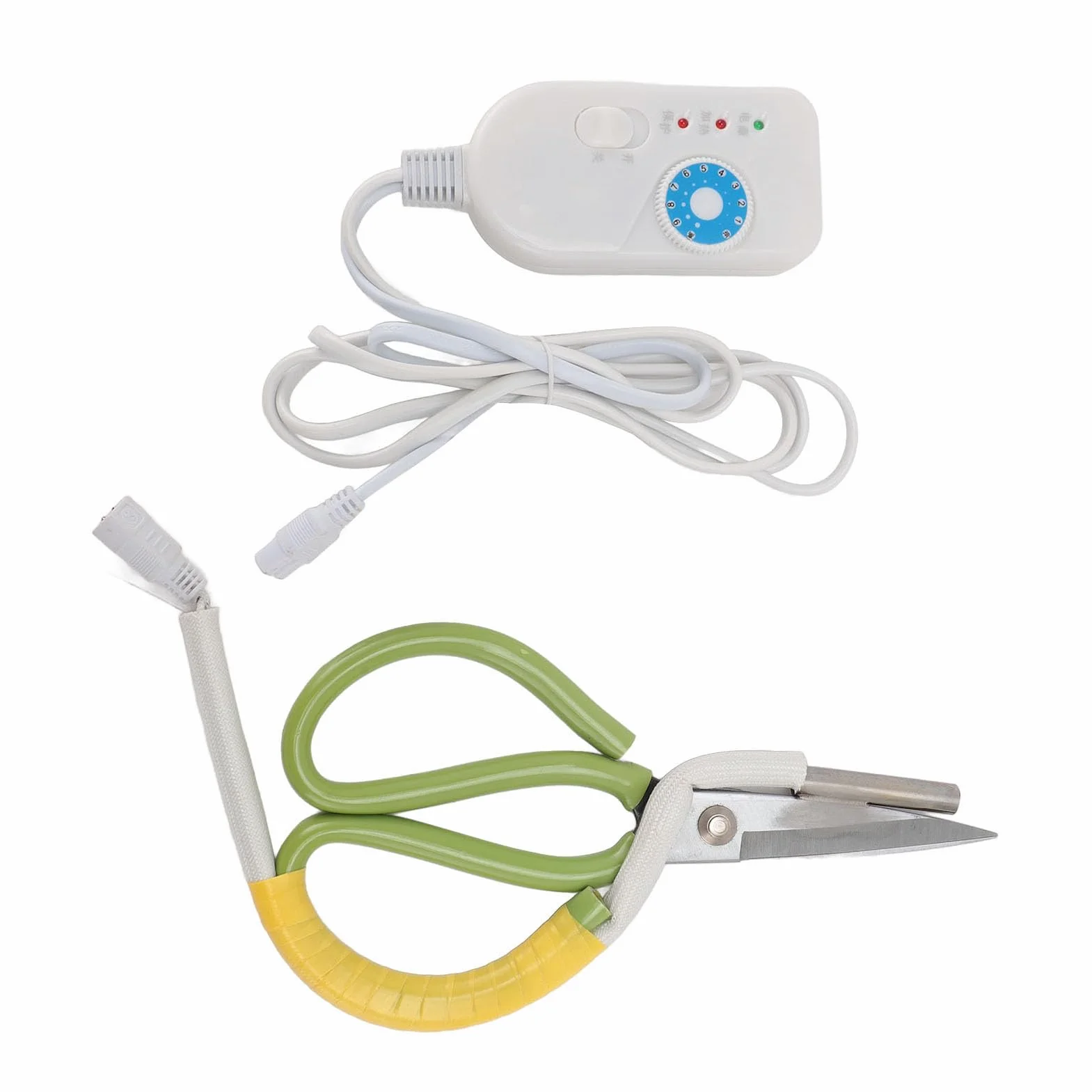 Tijeras para Tubos Calentadas, Tijeras Calefactoras Eléctricas con Hoja de Acero de 220 V para la Industria de la Confección Electrónica (Enchufe europeo AC220V 8A)