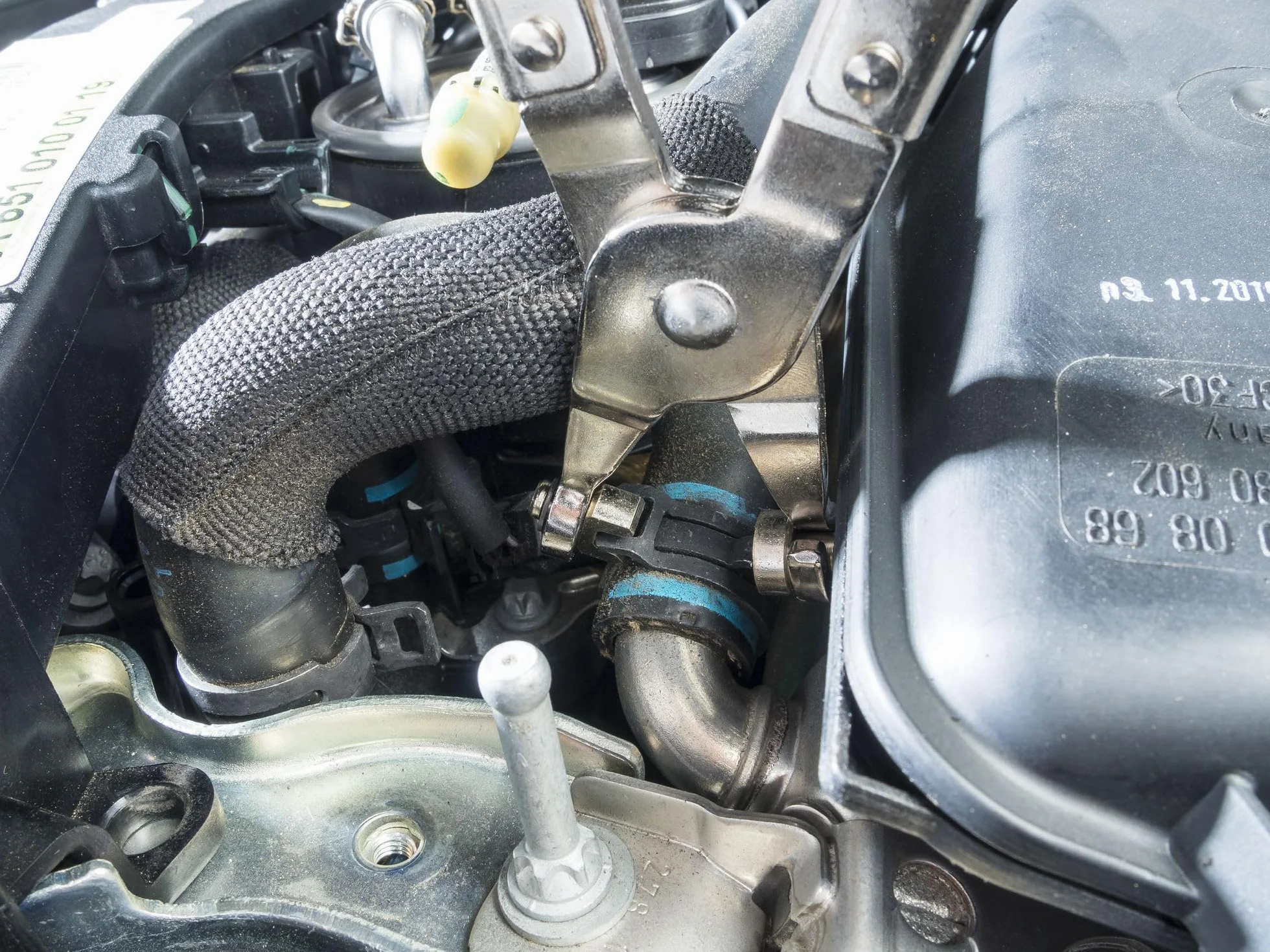 HAZET Alicates para abrazaderas de manguera 798-5 I Mordazas giratorias I Perfecto para abrazaderas de banda con resorte en VW, AUDI, OPEL, UVM.