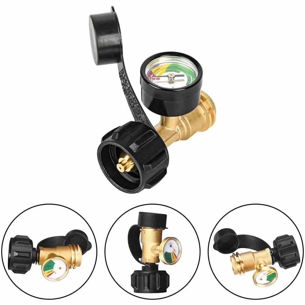 Medidor de tanque de gas, indicador de nivel de tanque con detector de fugas, medidor de gas para GLP, propano, butano, cilindro de gas, monitor de botella