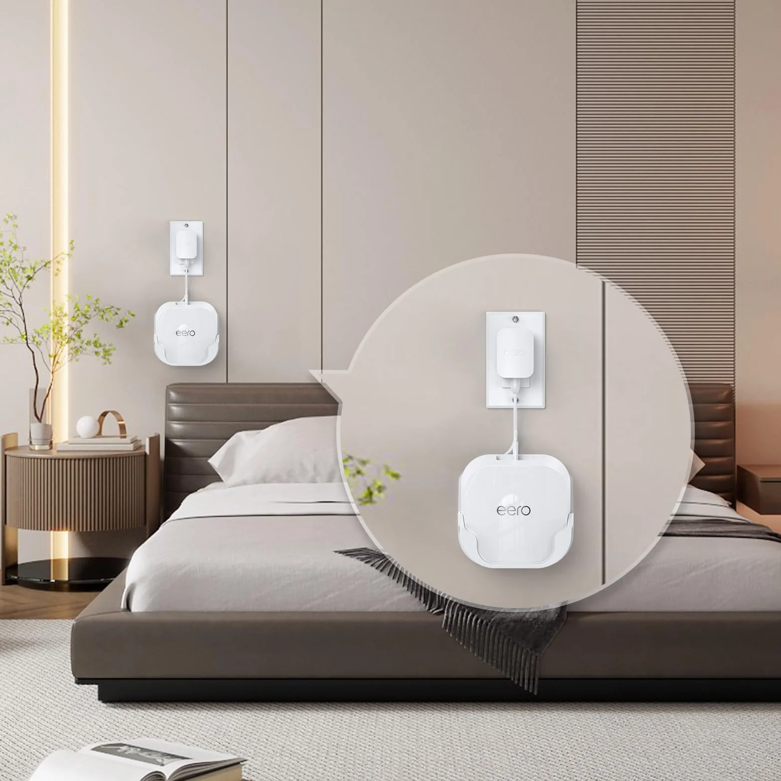 XLTTYWL eero 7 Kit de montaje en pared optimiza el espacio y los accesorios de gestión de cables, compatible con Extender de malla de doble banda Wi-Fi 7