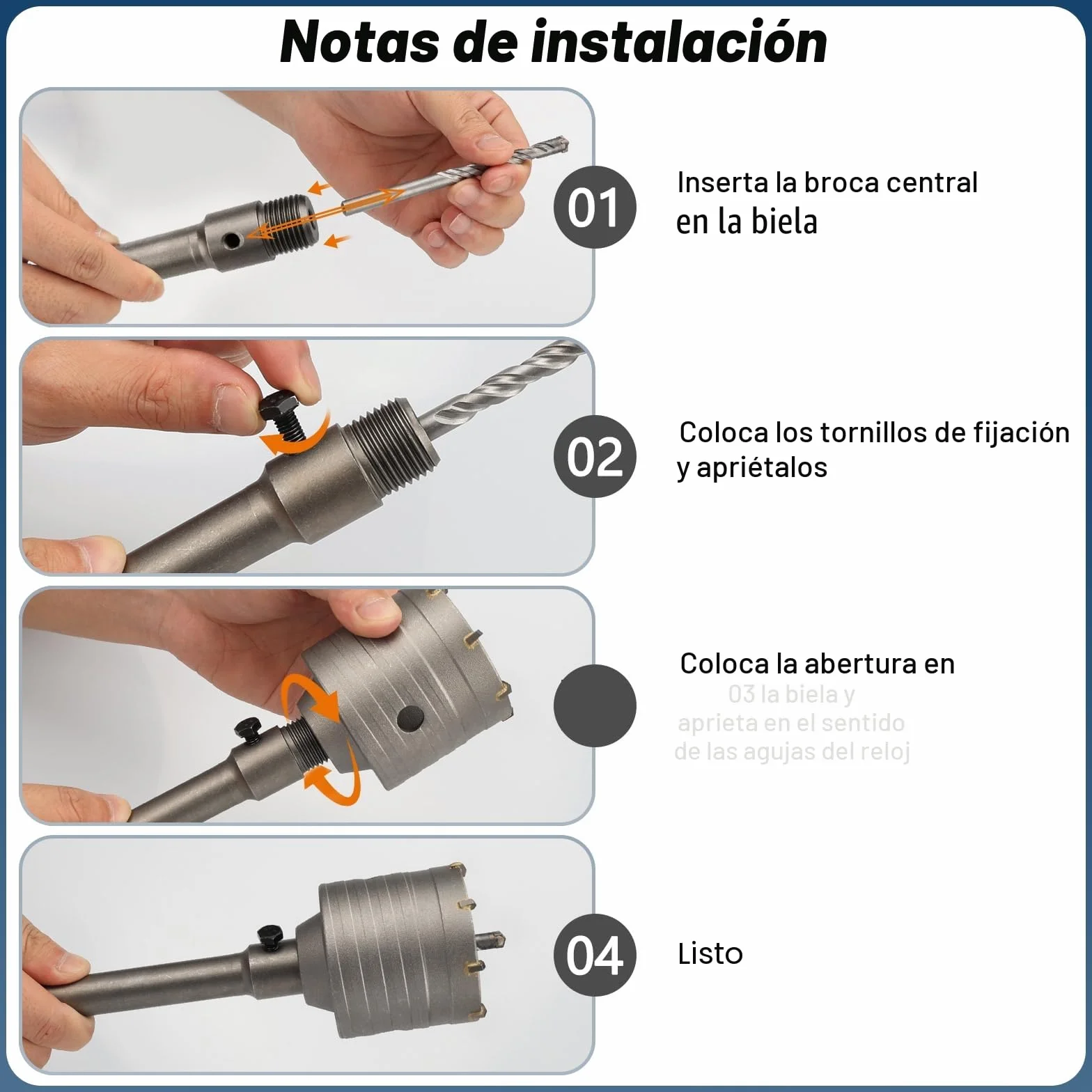 68mm Brocas Sierra Perforadora Hormigón, Lytool Brocas SDS Plus Hormigon con Barra de Conexión de 220 mm, para Cemento, Ladrillo, Piedra, Pared