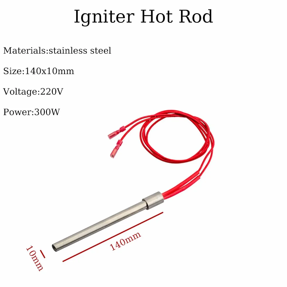 TopHomer Encendedor de encendido de 220 V 300 W, calentador de estufa de pellets de madera, elemento de encendido para horno industrial chimenea (140 mm)