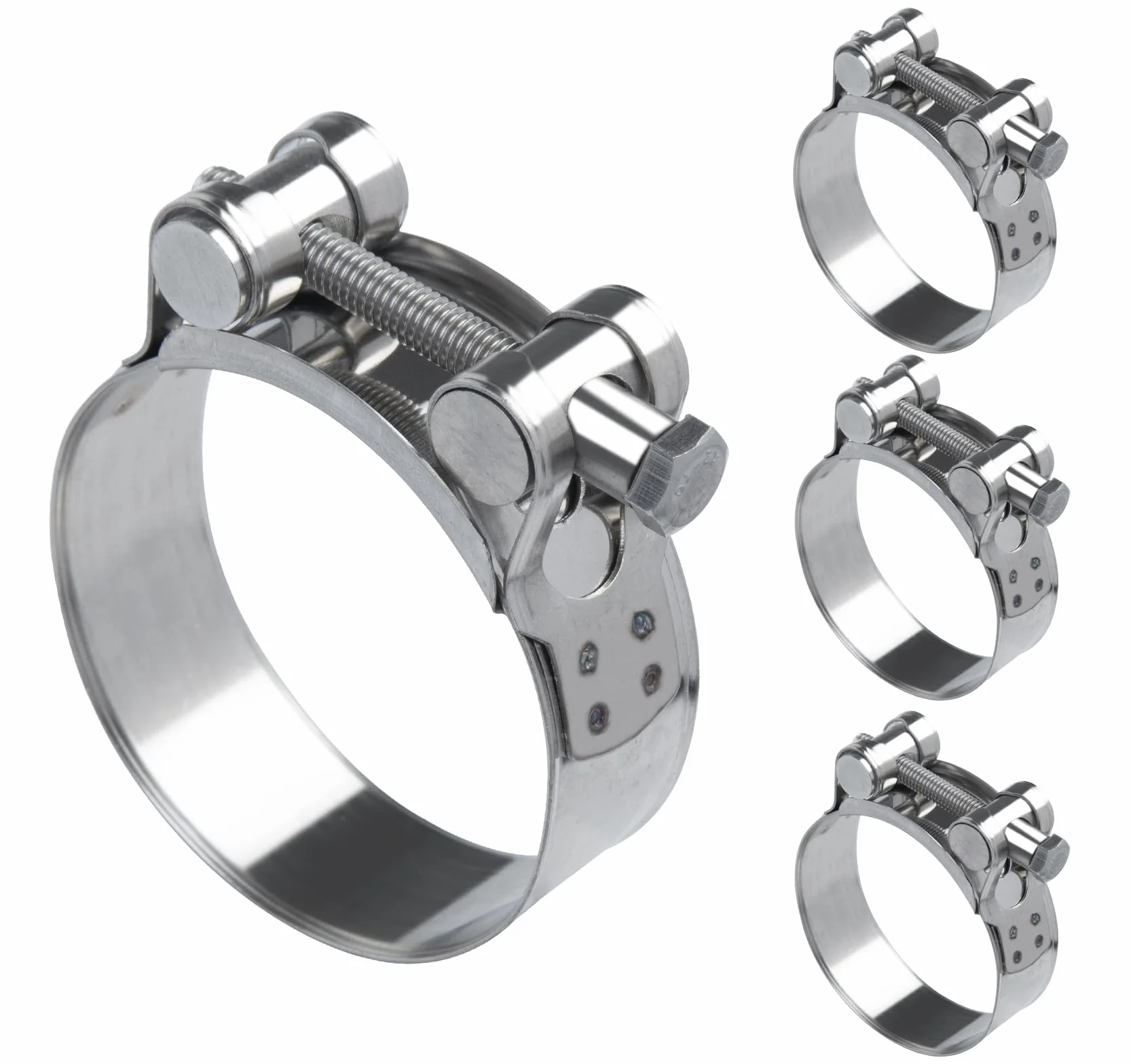 ilauke Juego de 4 Abrazaderas Metalicas, 29-31 mm Ajustables Abrazaderas para Manguera, de Acero Inoxidable 304 para Tuberías de Agua, Fontanería, Gas Doméstico y Aplicación Mecánica