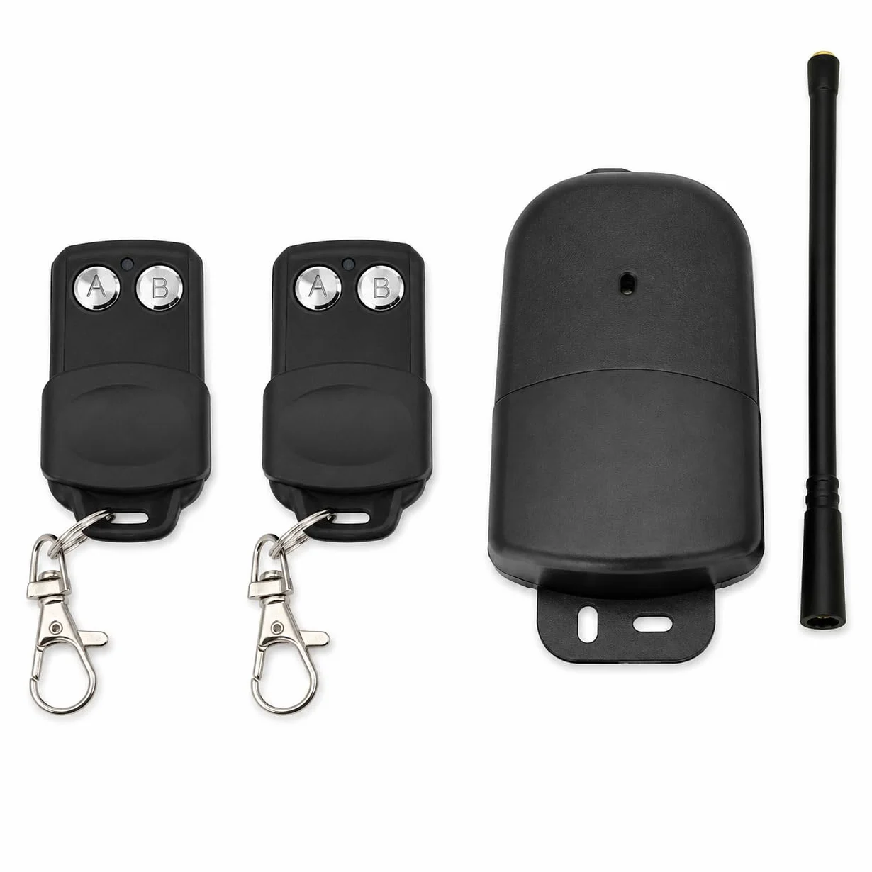 Kit receptor de exterior 433 MHZ 12 24 V 2 canales receptor con 2 mandos a distancia