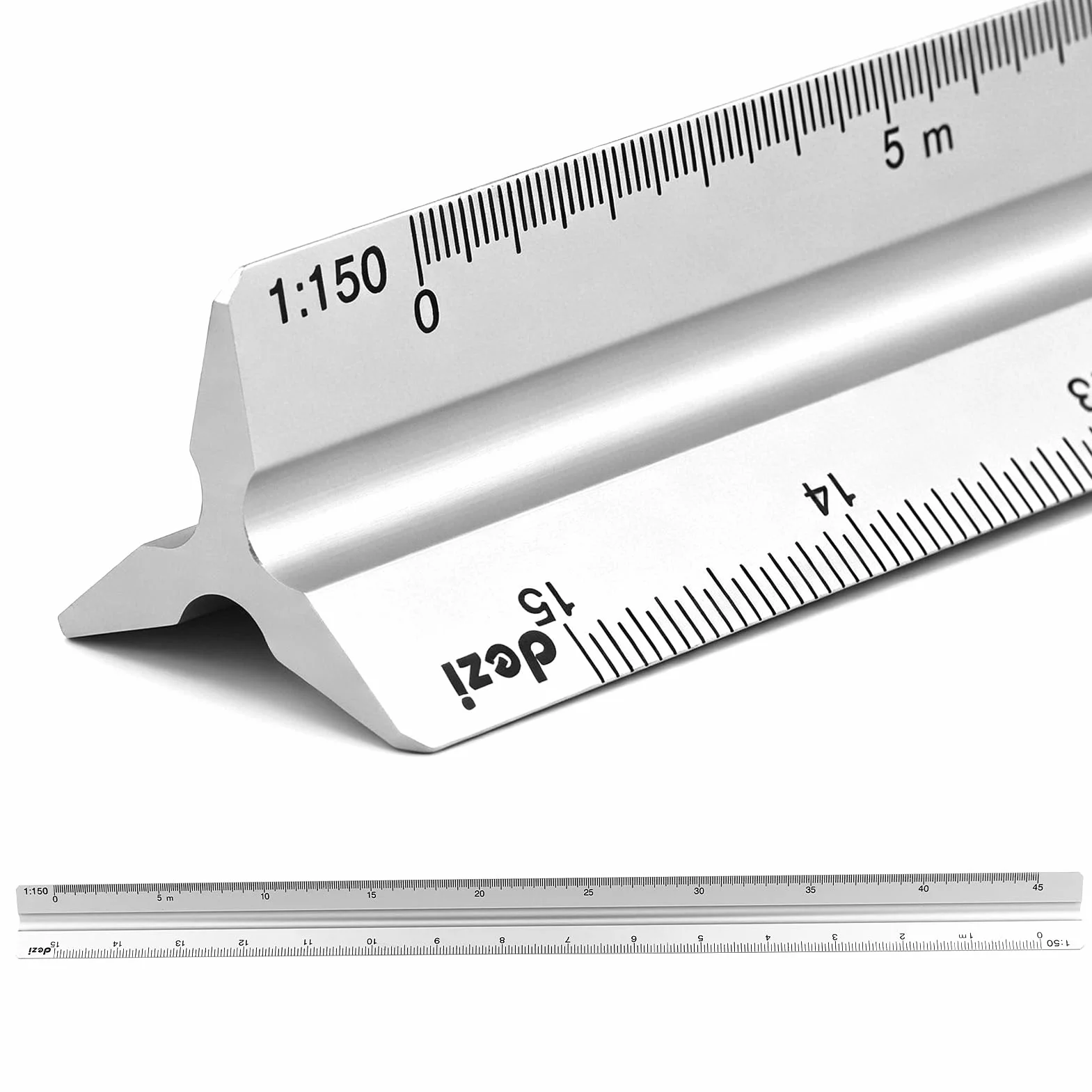 Regla Triangular Escalimetro 30 cm 1:150 Plata