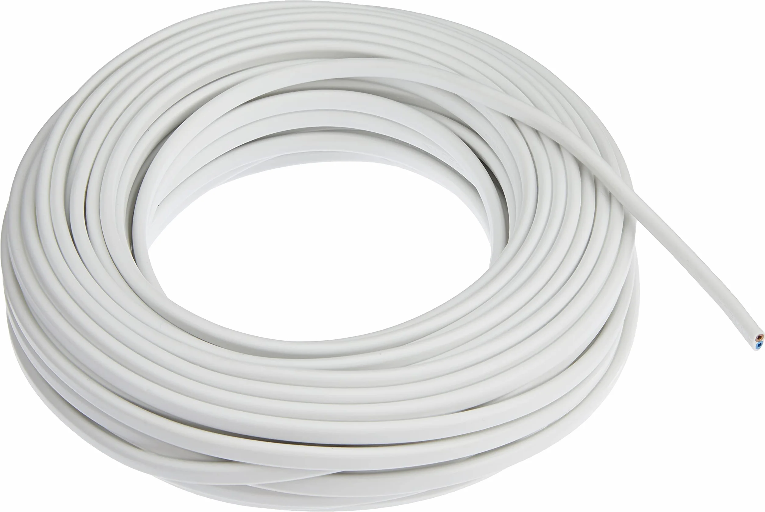 Electraline Cable de Extensión H03VVH2-F 2 x 0.75 mm Blanco