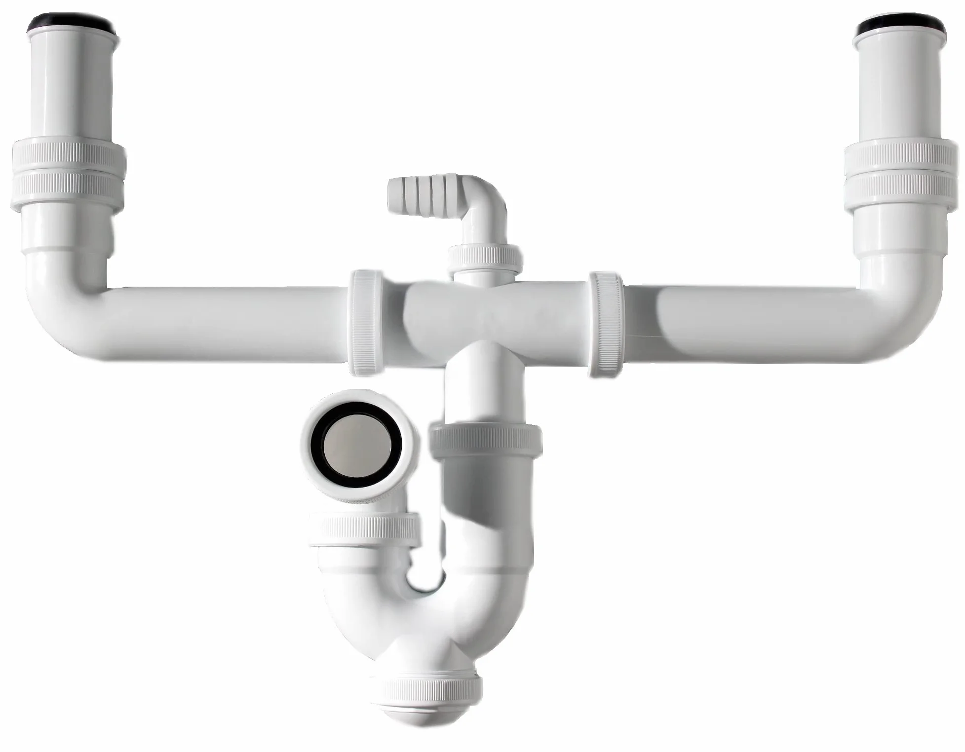 S&M 750274 Sifón Doble Curvo con desagüe lavadora/lavavajillas Ø 1 ½” x 40 mm