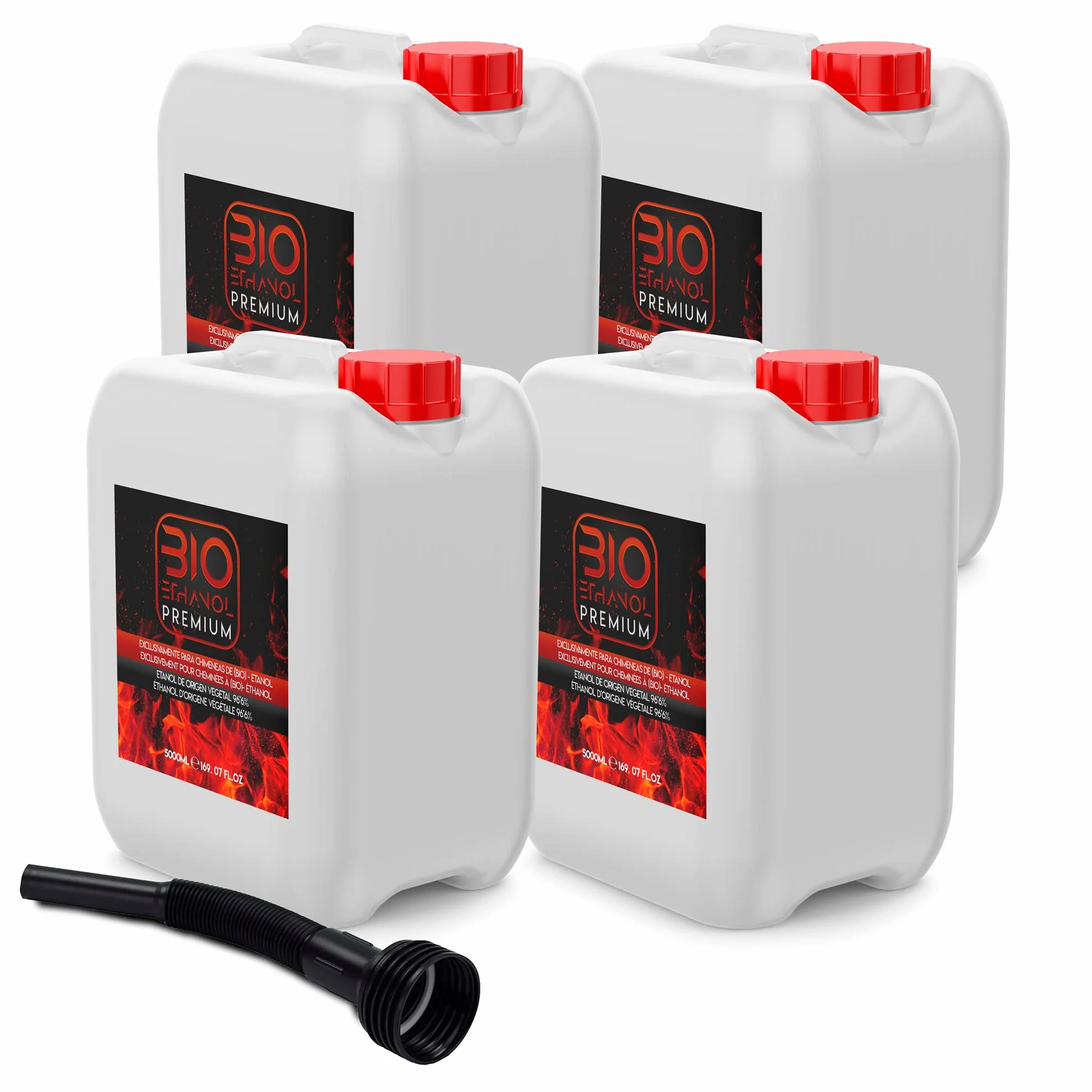 Bioetanol Premium 20 Litros con Embudo para Chimeneas