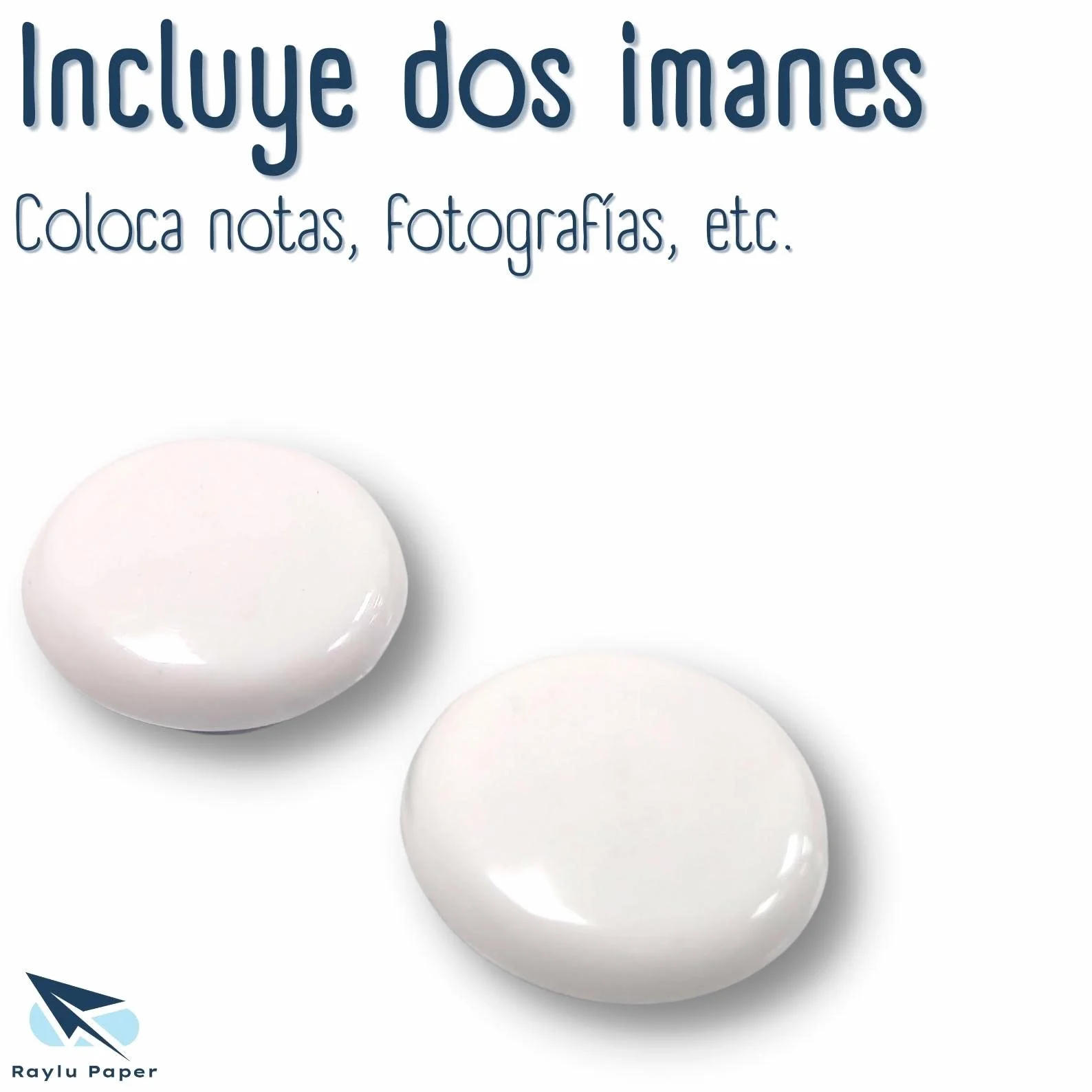 Pizarra blanca magnética con marco de madera blanca 60x40 cm borrado en seco imanes