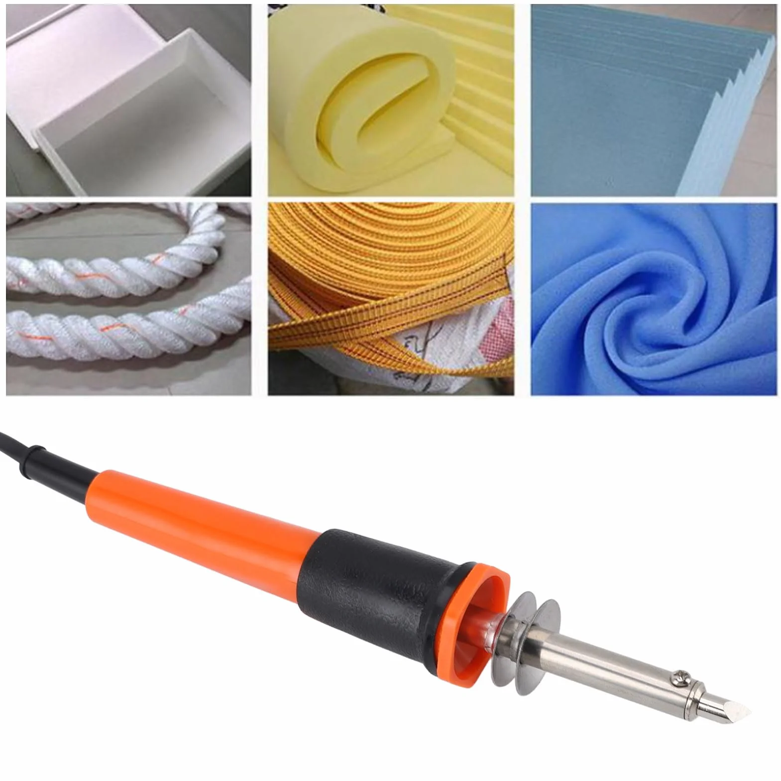 Kit de Herramientas Eléctricas para Cortar Cuchillos Calientes, Kit Eléctrico para Quemar Madera, Soporte de Metal, Cortador de Espuma para Cuchillos Calientes para (Enchufe