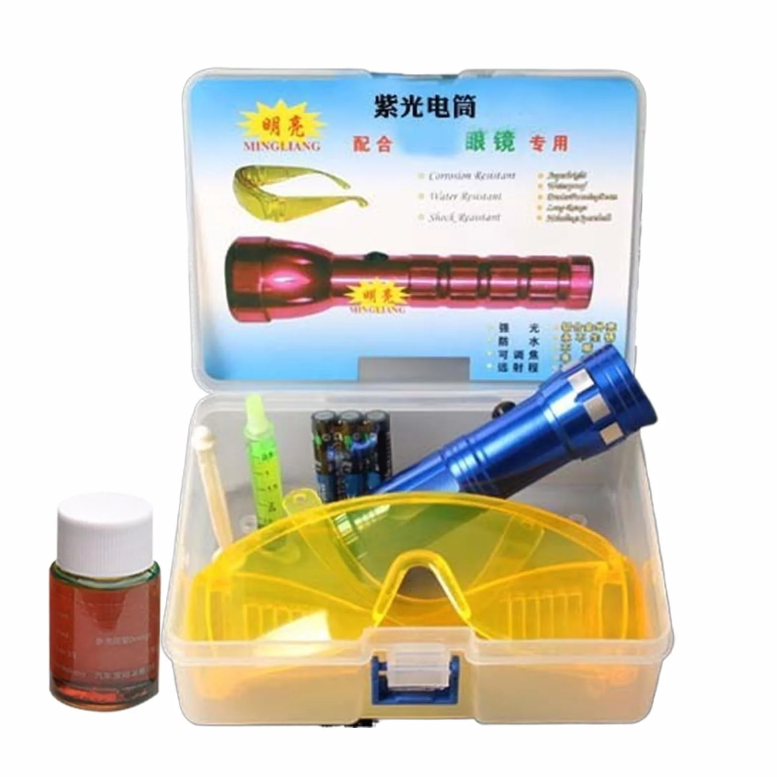 Kit Detector De Fugas para Aire Acondicionado | Linterna para Pruebas de Fugas en Aire Acondicionado - Tester Multiusos Eficiente para Fugas En Coches Congeladores Electrodomésticos