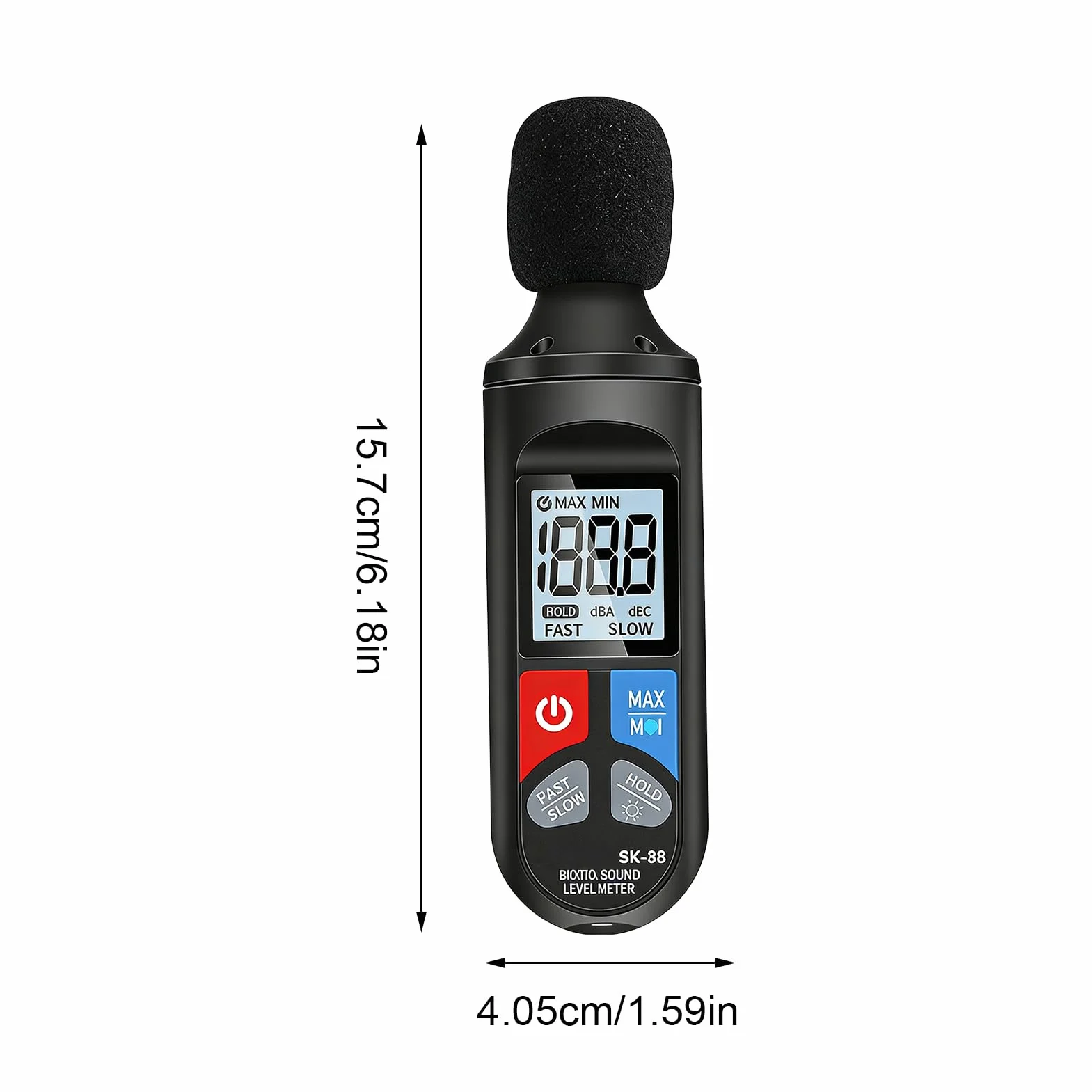 Medidor de decibelios 30-130dB Sensor de sonido, probador de nivel de ruido