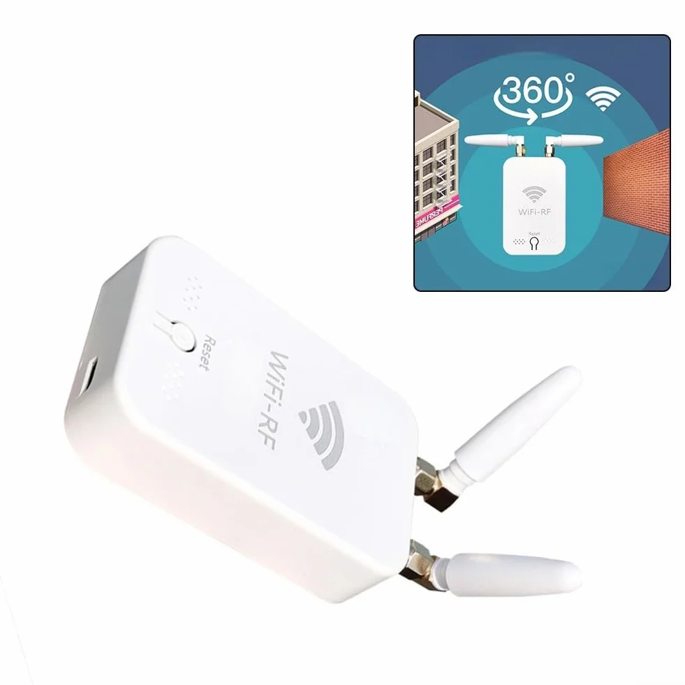 Para Tuya Smart WiFi RF Copiadora de control remoto compatible con puertas eléctricas Persianas enrollables Soporta hasta 10 dispositivos Duplicador de señal inalámbrico de 2.4 GHz para automatización