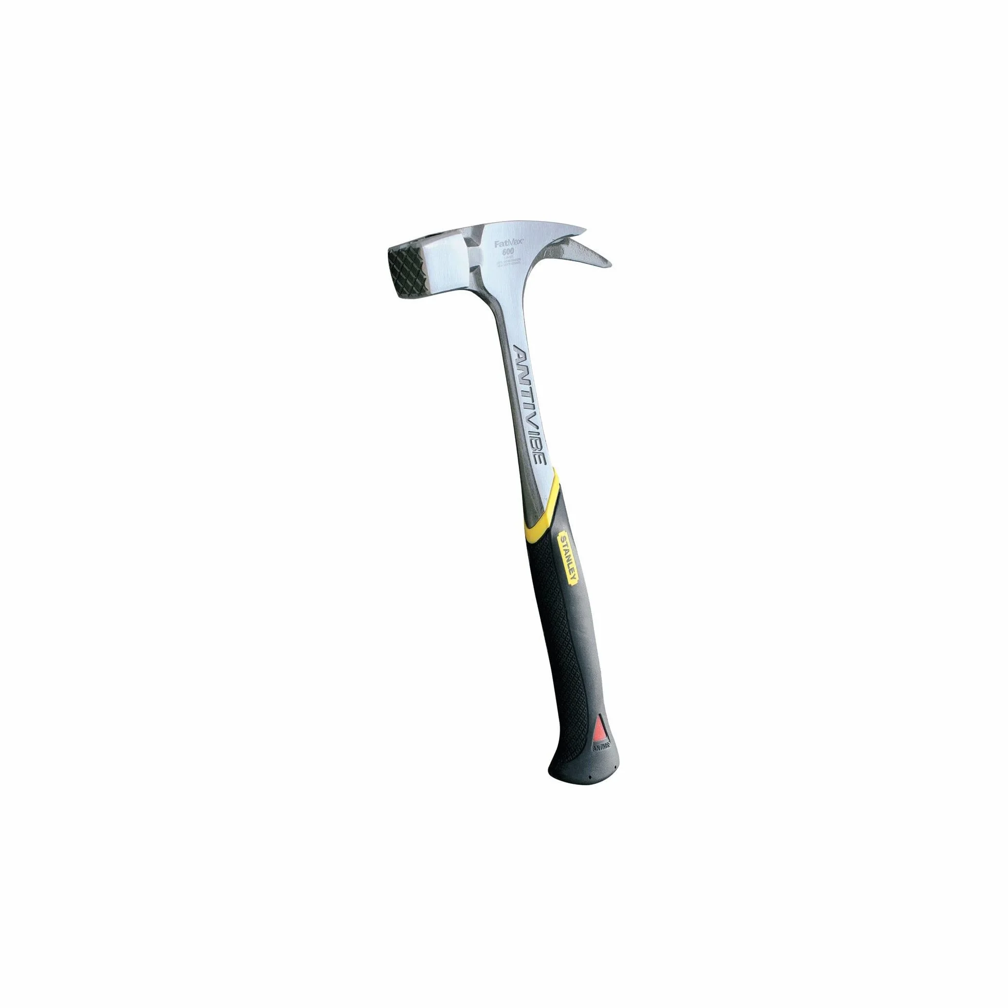 STANLEY FATMAX Martillo Latthammer Antivibe, extractor de clavos de carpintero, acero forjado, sistema antivibración, mango Dynagrip, cabeza de golpeo cuadrada plana, peso 600g, 1-51-937