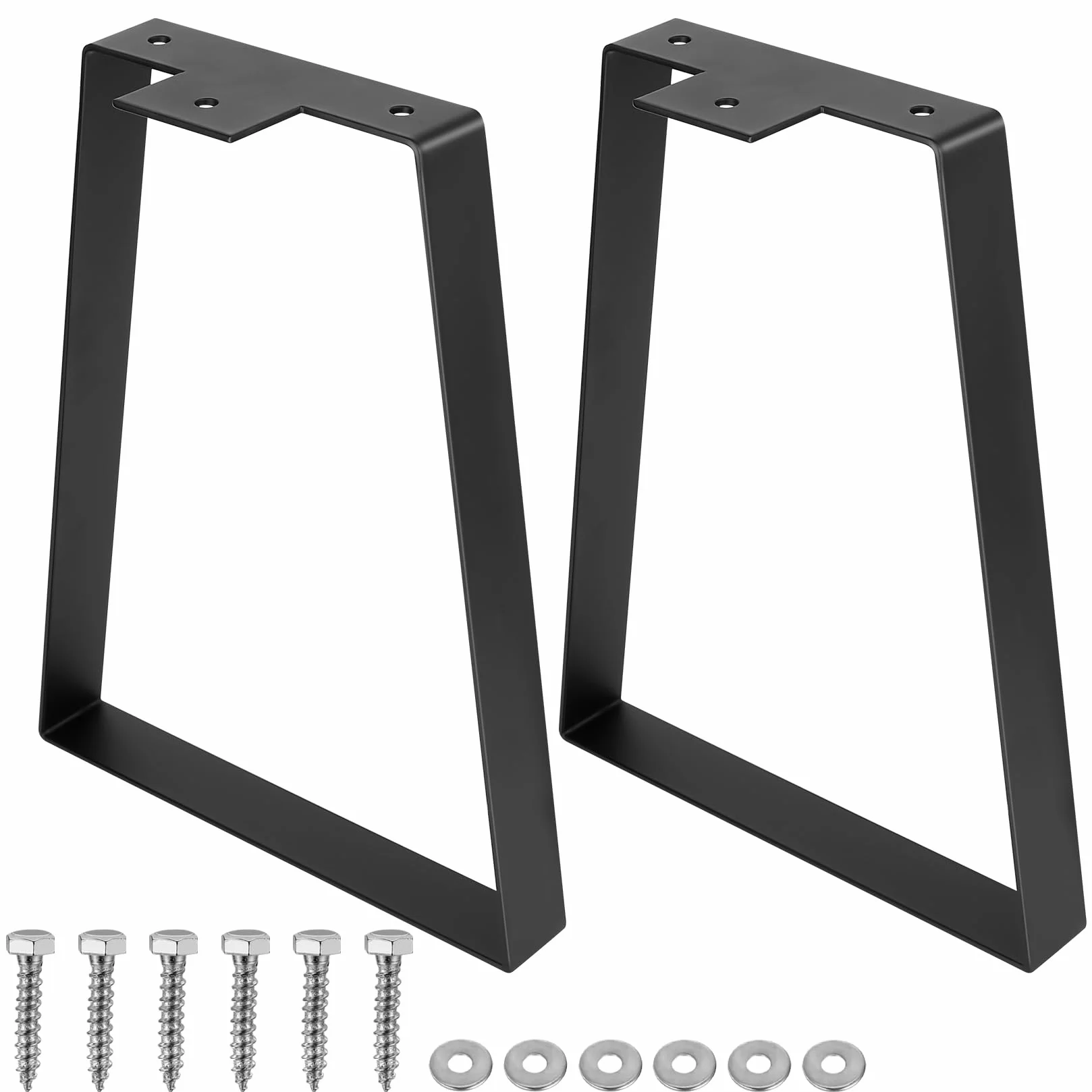 2 Piezas Patas para Muebles, 35,7 cm Patas Mesa Trapezoidales, Patas Mueble, Patas Escritorio, Pies de Soporte Patas para Mesas Sofás Silla Gabinete Estantes Armario Cocina(35,7 cm)