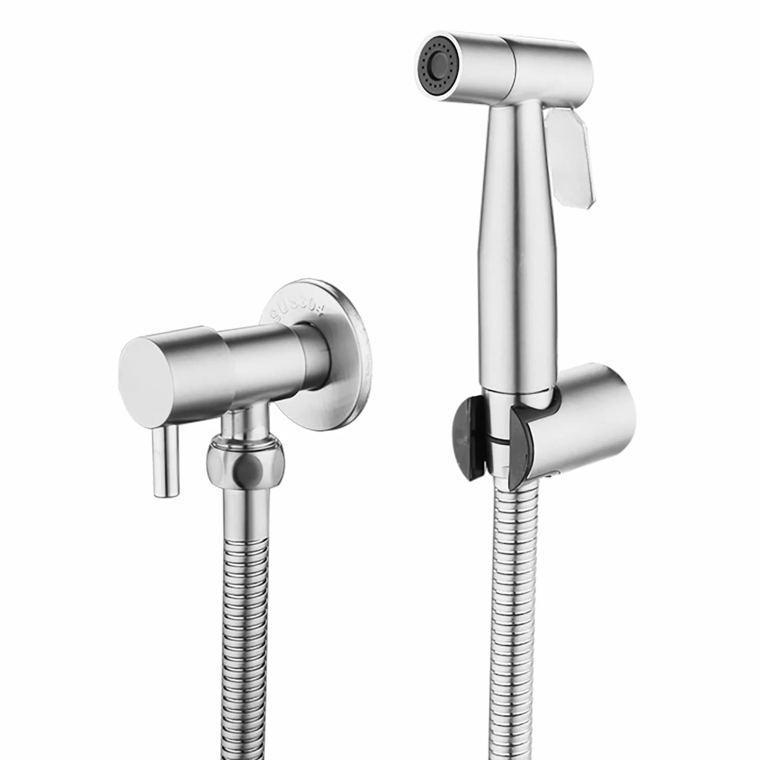 LOSCHEN Pulverizador de Bidé Para Inodoro, Pulverizador de Mano de Acero Inoxidable Para WC, Grifos de Bidé Shattaf Pulverizador