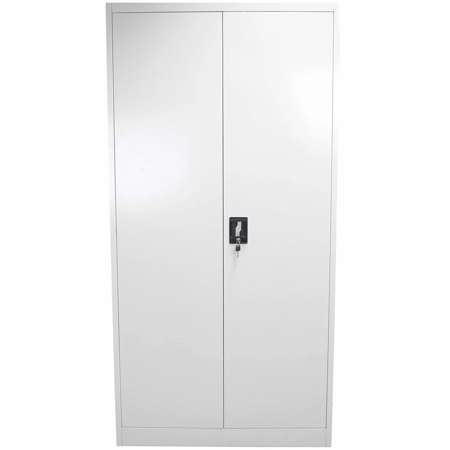 Armario de oficina metal 2 puertas archivador con cerradura 180 cm 3 compartimentos