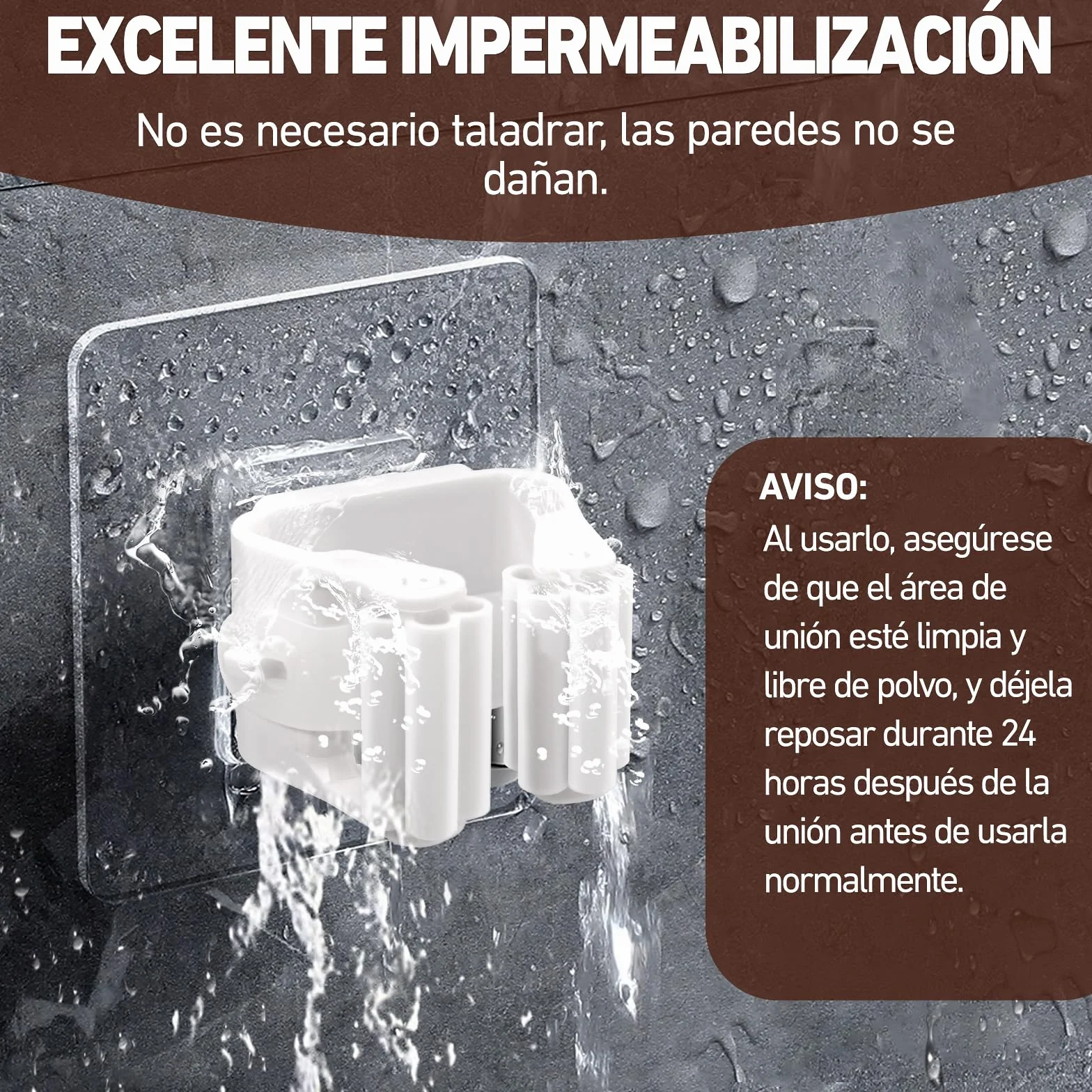 Soporte Escobas Pared XIANGLONGY 10 Piezas Colgador Sin Perforar Adhesivos Ganchos Organizador