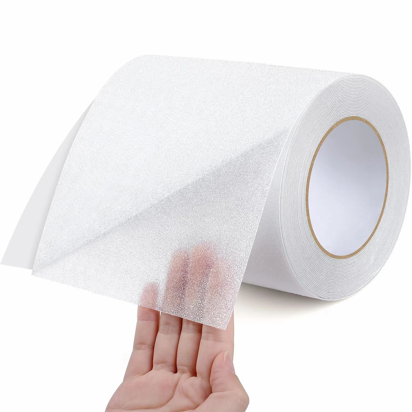 Cinta Antideslizante Escaleras, 15cm*10m, Cinta Antideslizante de Tracción, Cinta Adhesiva Antideslizante Seguridad, Transparente