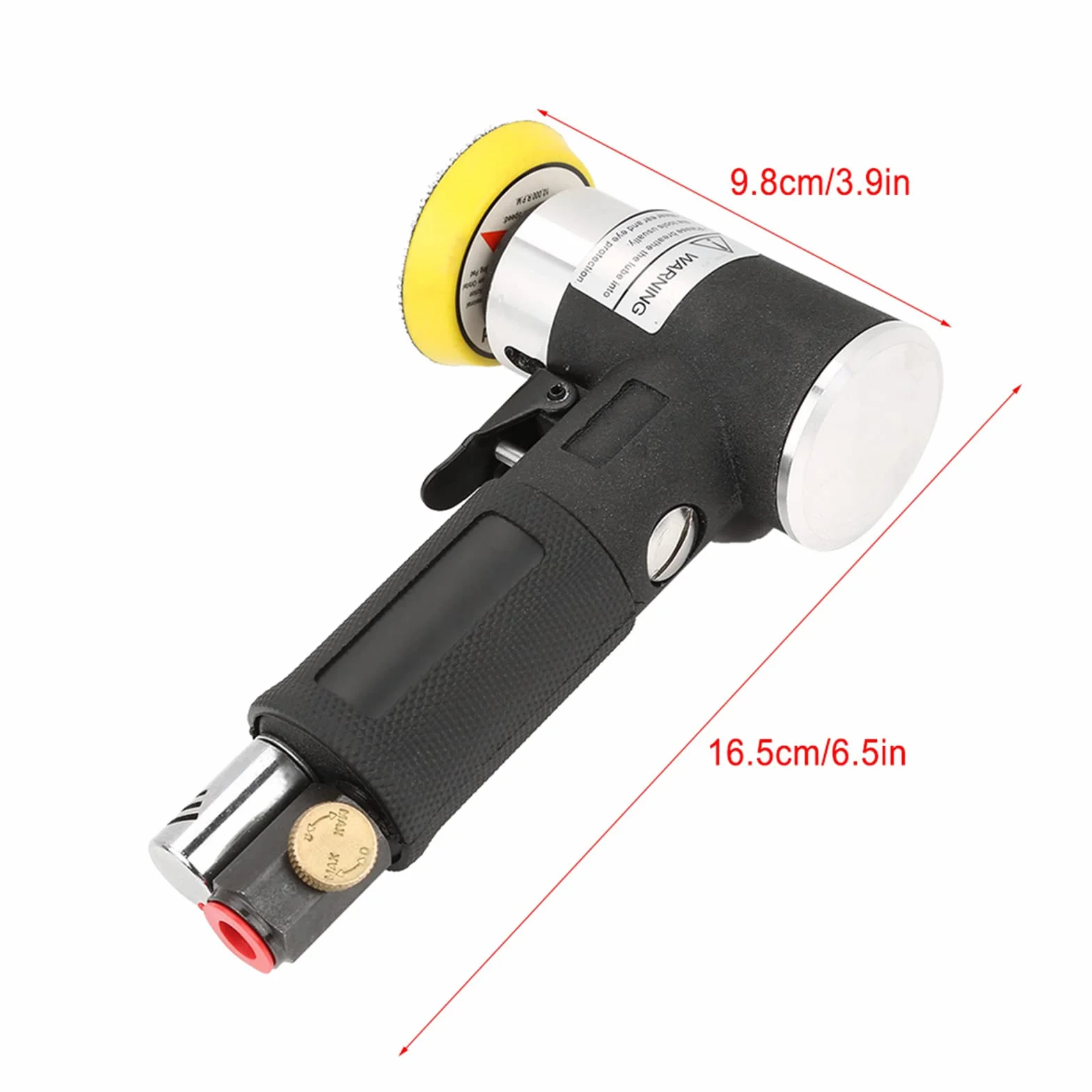 Mini Lijadora de ángulo de Aire, Aire Pulidora Neumática de 90° Mini Lijadora Neumática para Automóvil con Almohadilla de Lijado de 2 Pulgadas y 3 Pulgadas para Herramientas de lijado