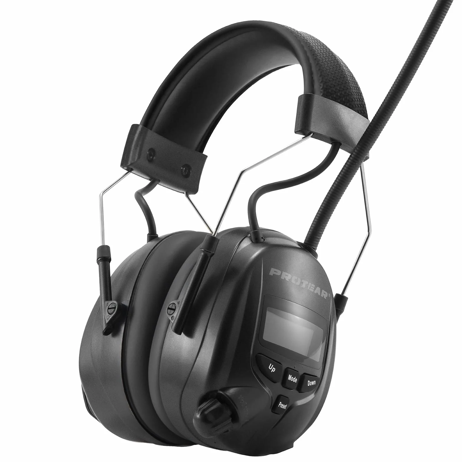 Protección auditiva con radio DAB+ FM Bluetooth 5.2 orejeras seguridad batería litio SNR 30 dB