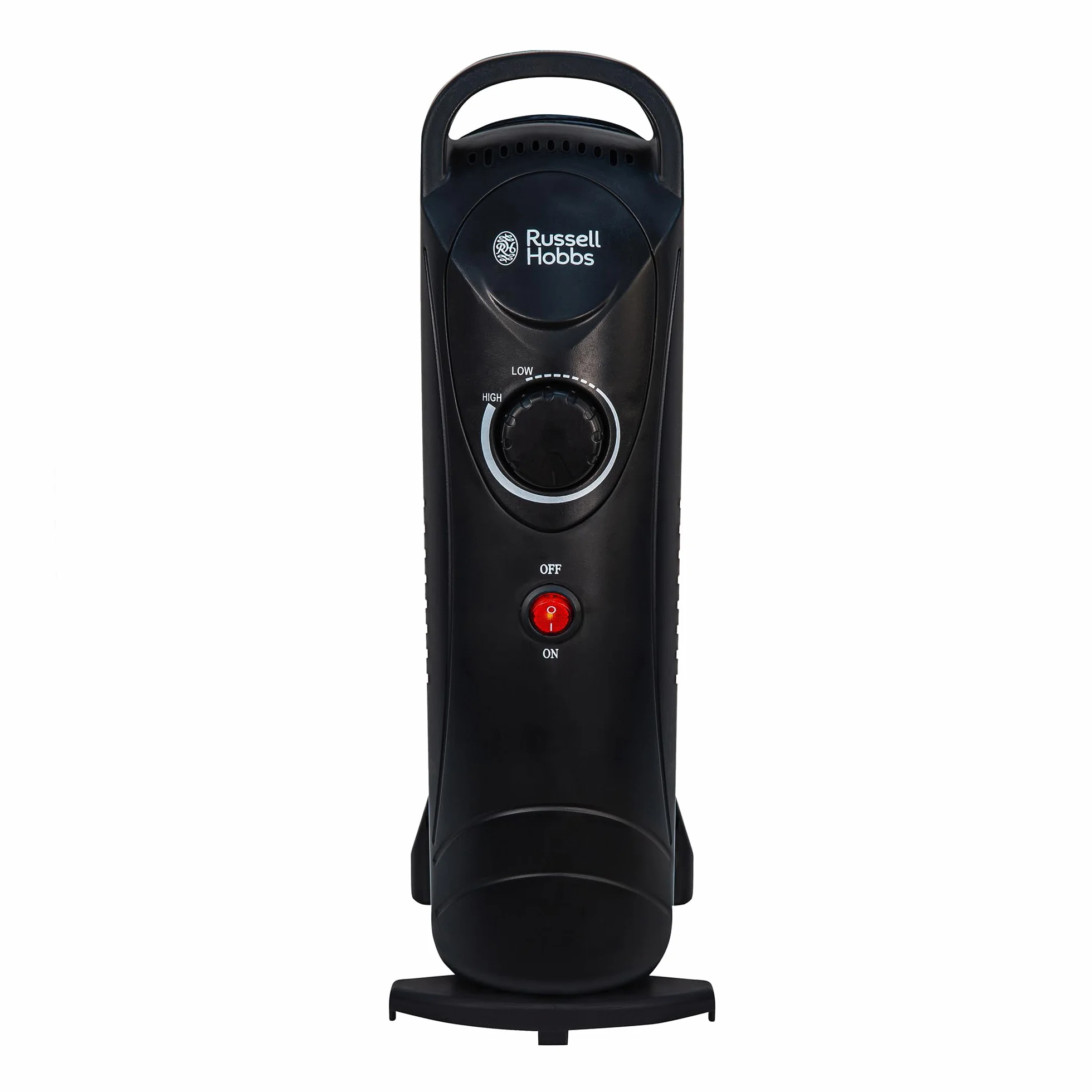 Russell Hobbs RHOFR3001 Radiador de 650 W Lleno de Aceite, Calefactor Eléctrico Portátil de 5 Aletas, Termostato Ajustable, Corte de Seguridad, Tamaño de Habitación de 10 metros cuadrados, Negro