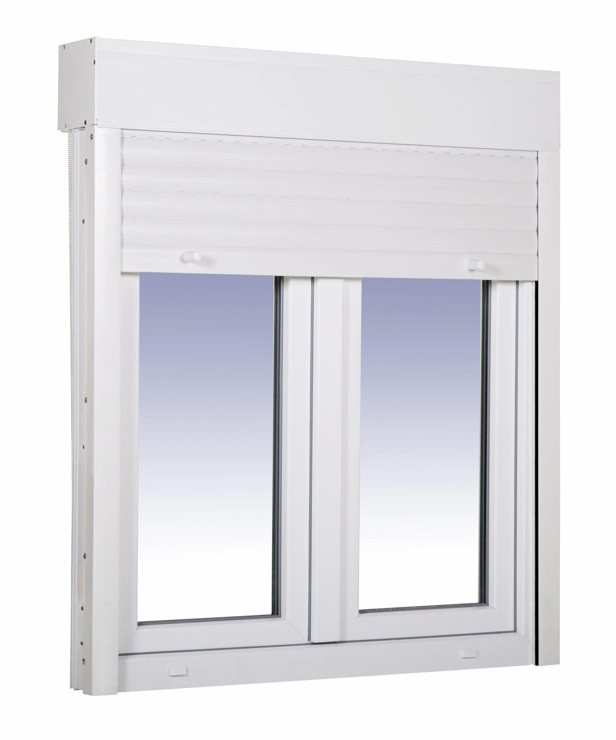 Ventanastock Ventana PVC 1400x1155 Practicable Oscilobatiente 2 hojas con Persiana de PVC