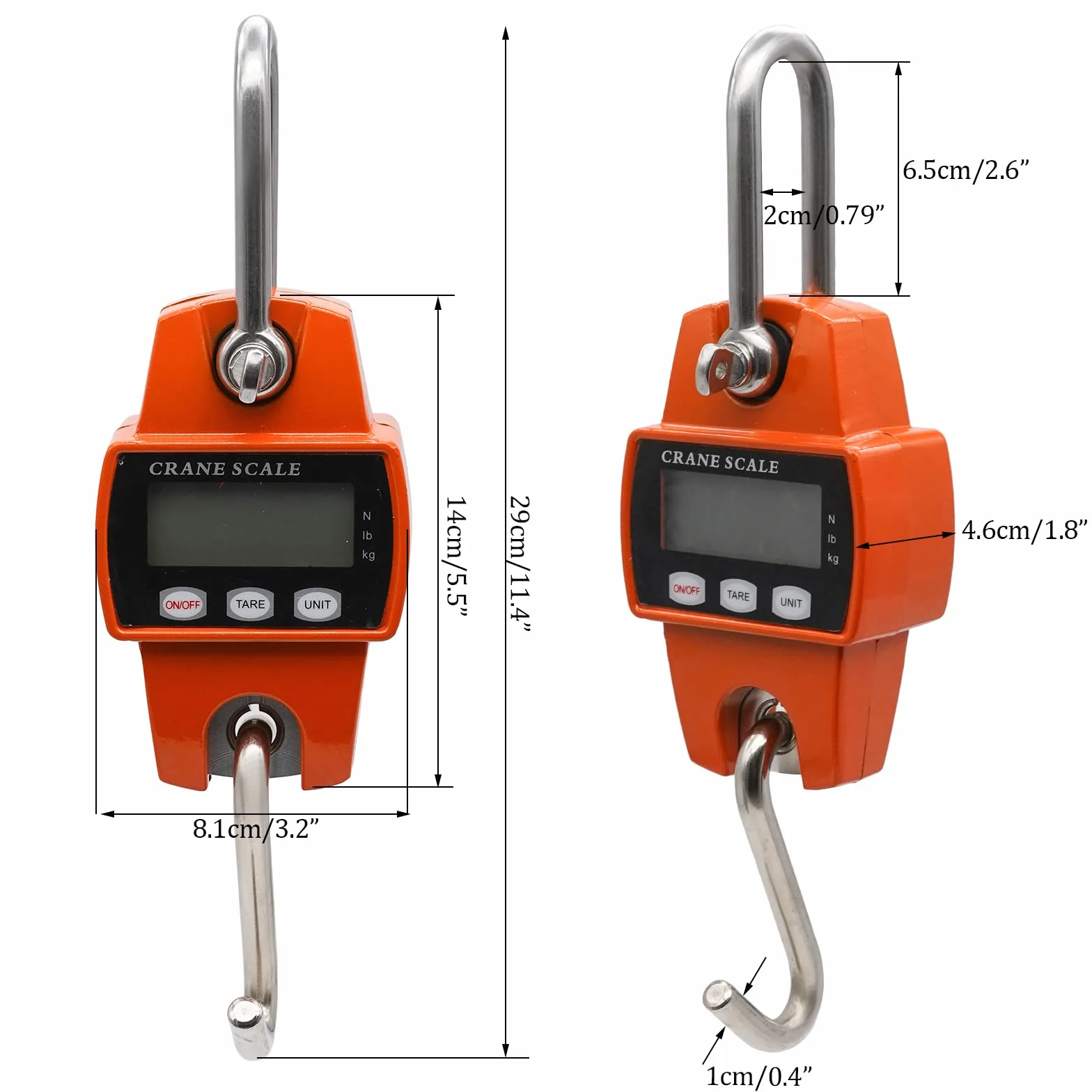 300KG/660LBS Mini Grúa Báscula Portátil LCD Digital Electrónica Balanza Colgante Herramienta de Peso Pesado para el Hogar Granja Mercado