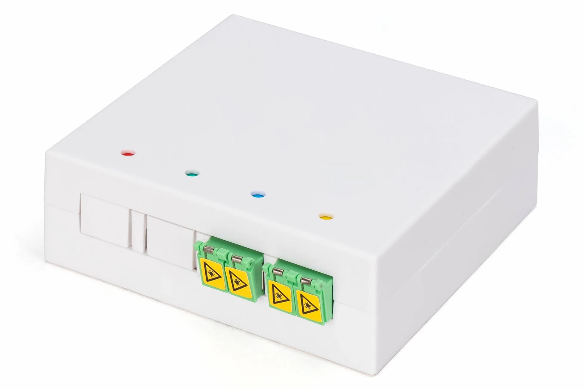 DIGITUS FTTH Caja Fibra Óptica Monomodo 2X LC/APC Dúplex IP45 Blanco