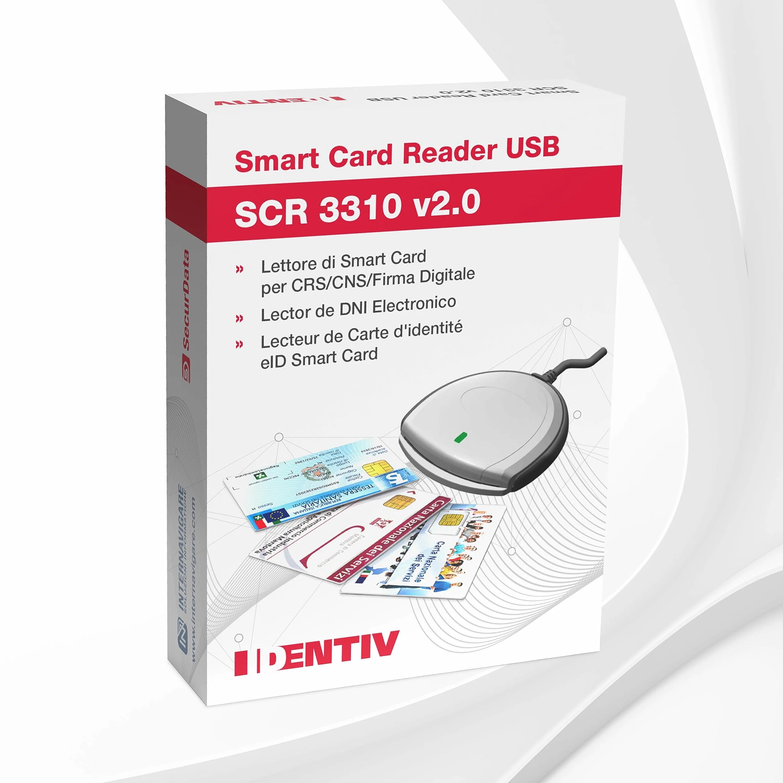 SCR3310 v2.0 USB Lector de DNI electrónico Tarjetas Inteligentes Plug & Play