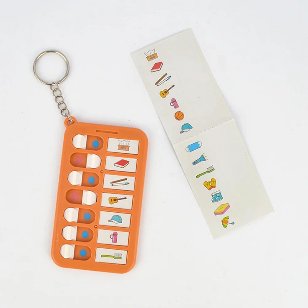 Set de 2 piezas agenda semanal para niños con lista de tareas pendientes y 10 pegatinas, tablero de rutinas, verde y naranja