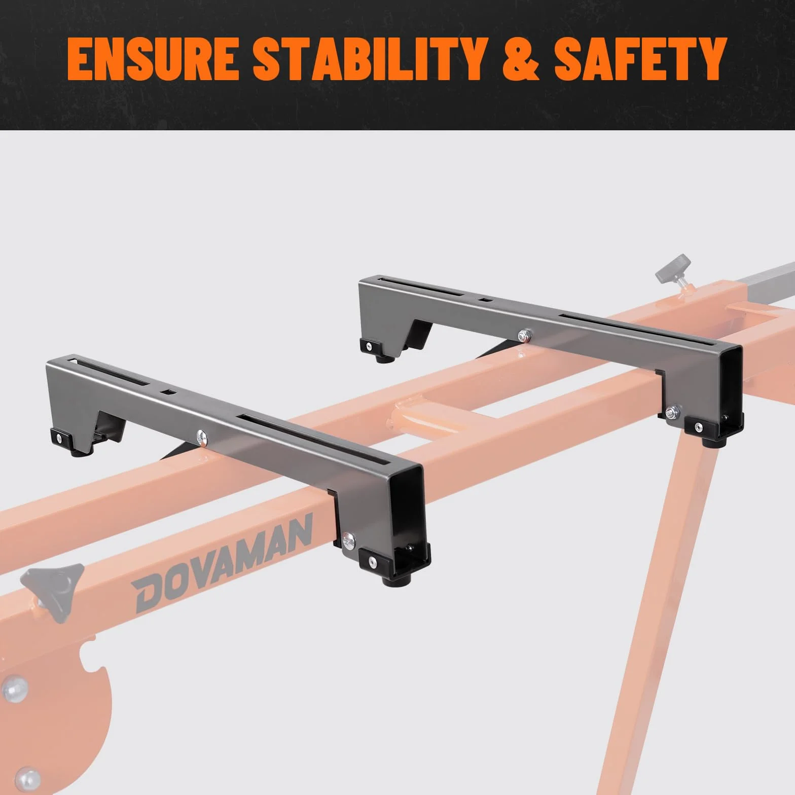 DOVAMAN MS01A Soporte para Ingletadoras 150 kg Carril Deslizante 1980 mm Plegado Rápido