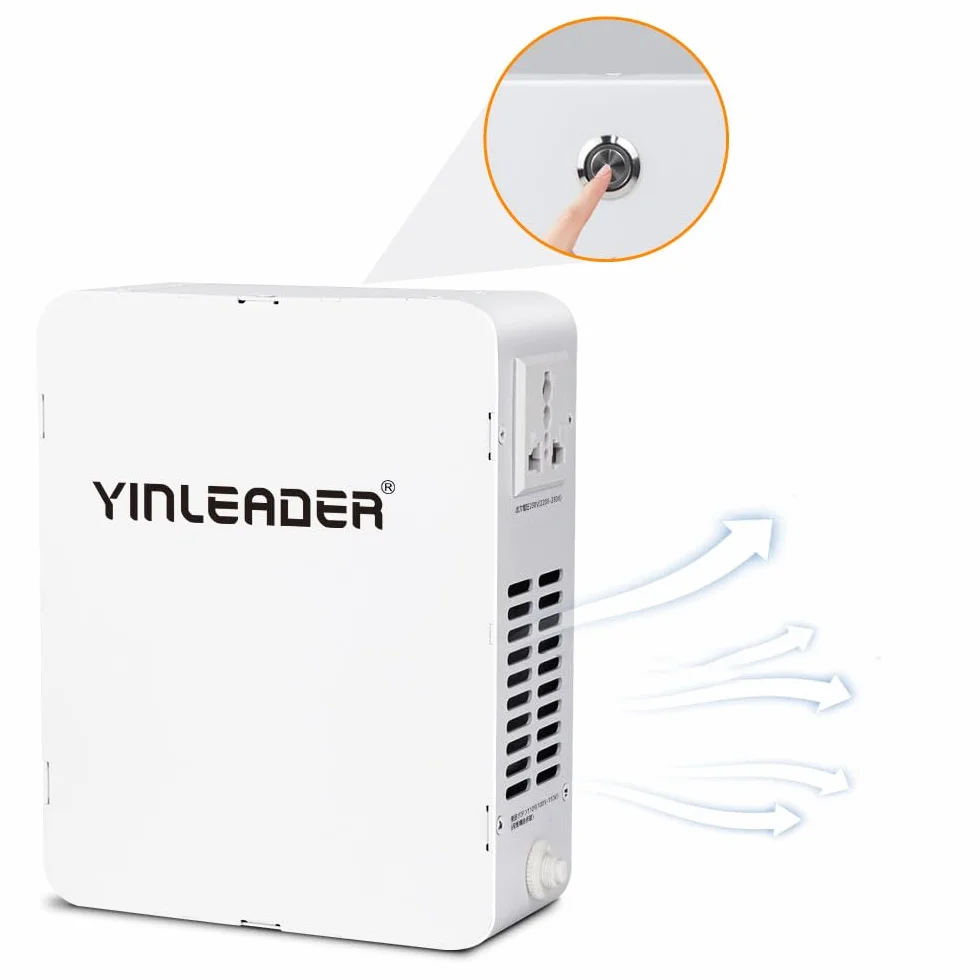 Yinleader Convertidor de voltaje de 110 V a 220 V transformador elevador para usar electrodomésticos pequeños europeos asiáticos de 220/230/240 voltios en Estados Unidos (1000 W)