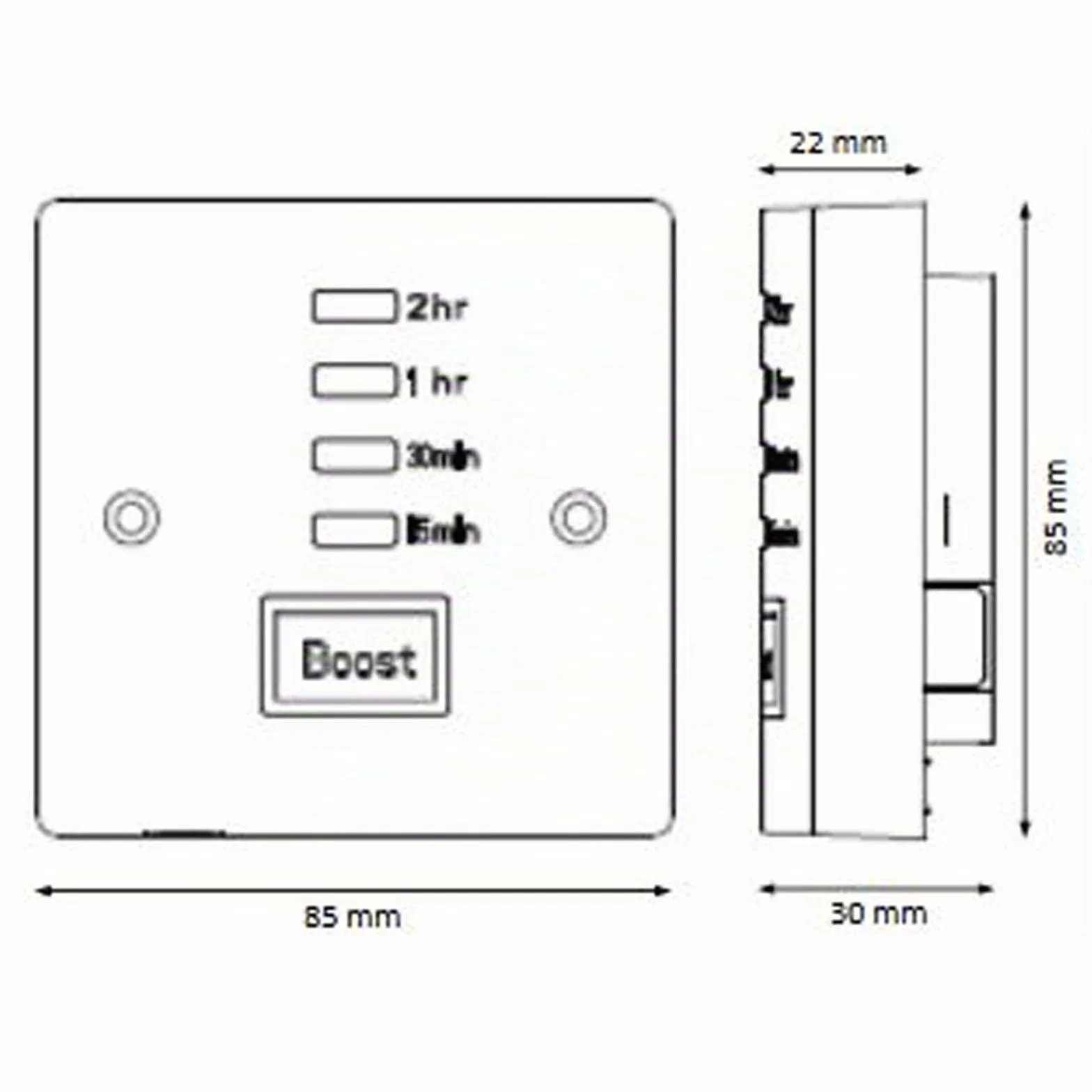 SPARES2GO Temporizador electrónico de ahorro de energía de 15 minutos a 2 horas para calentador de inmersión/habitación