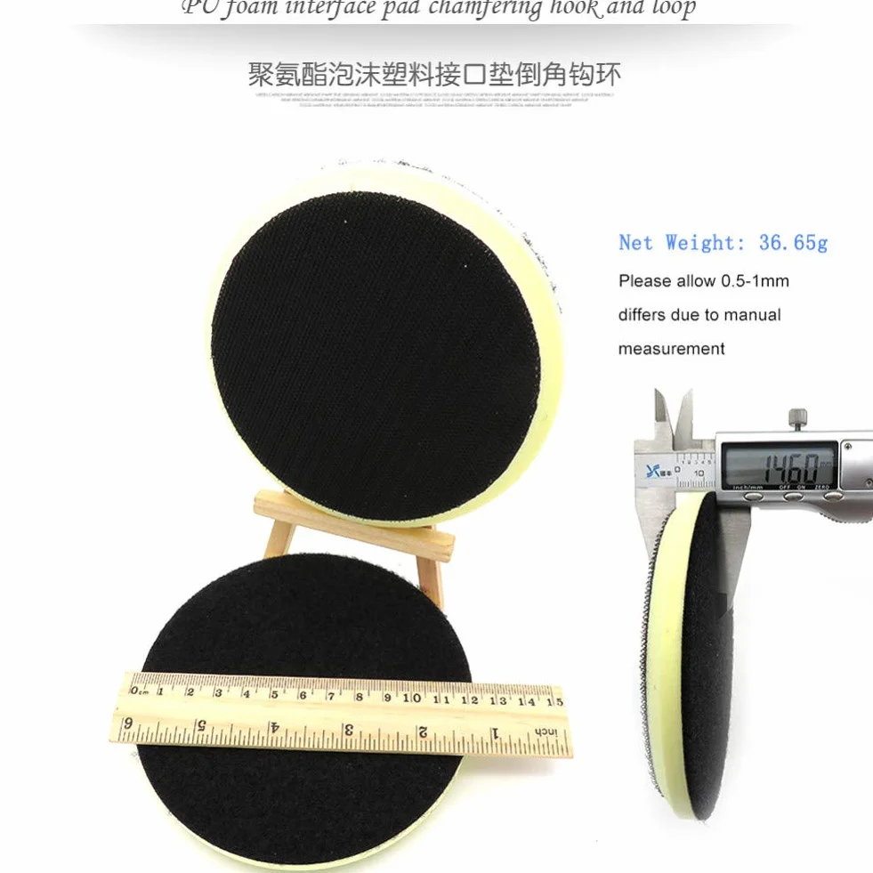 5PCS 5"125MM PU Almohadilla de interfaz de espuma Chaflán Gancho y bucle Lijadora Almohadilla de respaldo Almohadilla de pulido Herramientas eléctricas Piezas