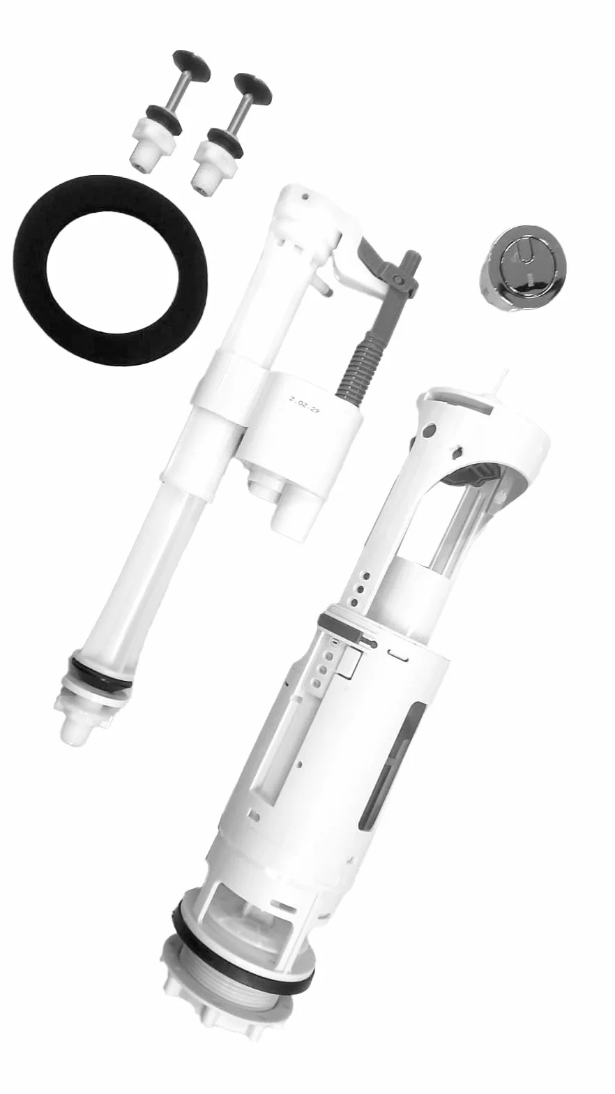 Gala Mecanismo G5046900– Mecanismo completo de doble descarga Alimentación inferior++ BTW. Compatible con inodoros Gala BTW y de otras marcas. Fácil instalación