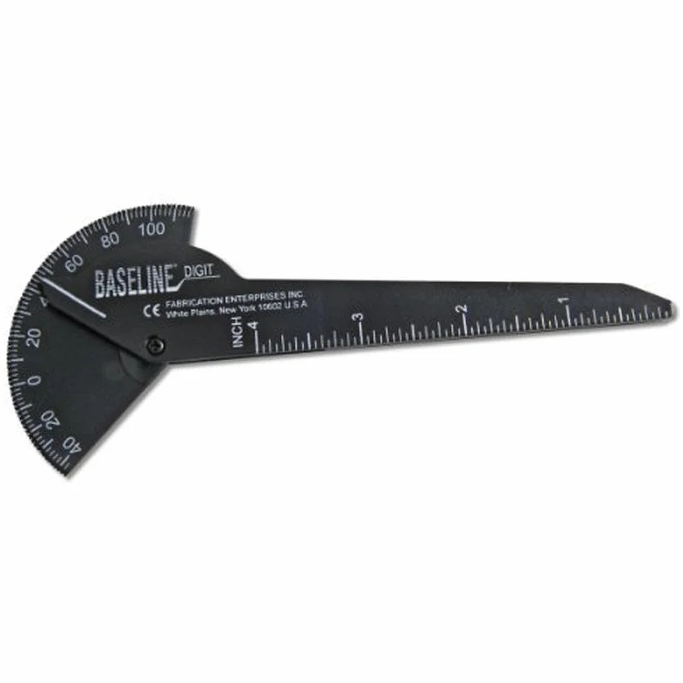 Goniómetro para Dedos Baseline de Plástico con Diseño de 1 Dedo – Herramienta de Medición ROM de 15,2 cm para Articulaciones de Dedos y Dedos del Pie