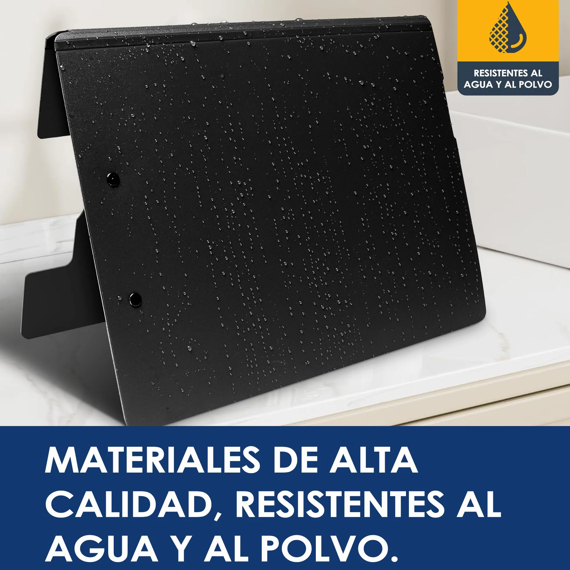 Portapapeles con Pinza A4 Carpetas Plastico Cartella Portadocumenti Espandibile Soffietto Negro