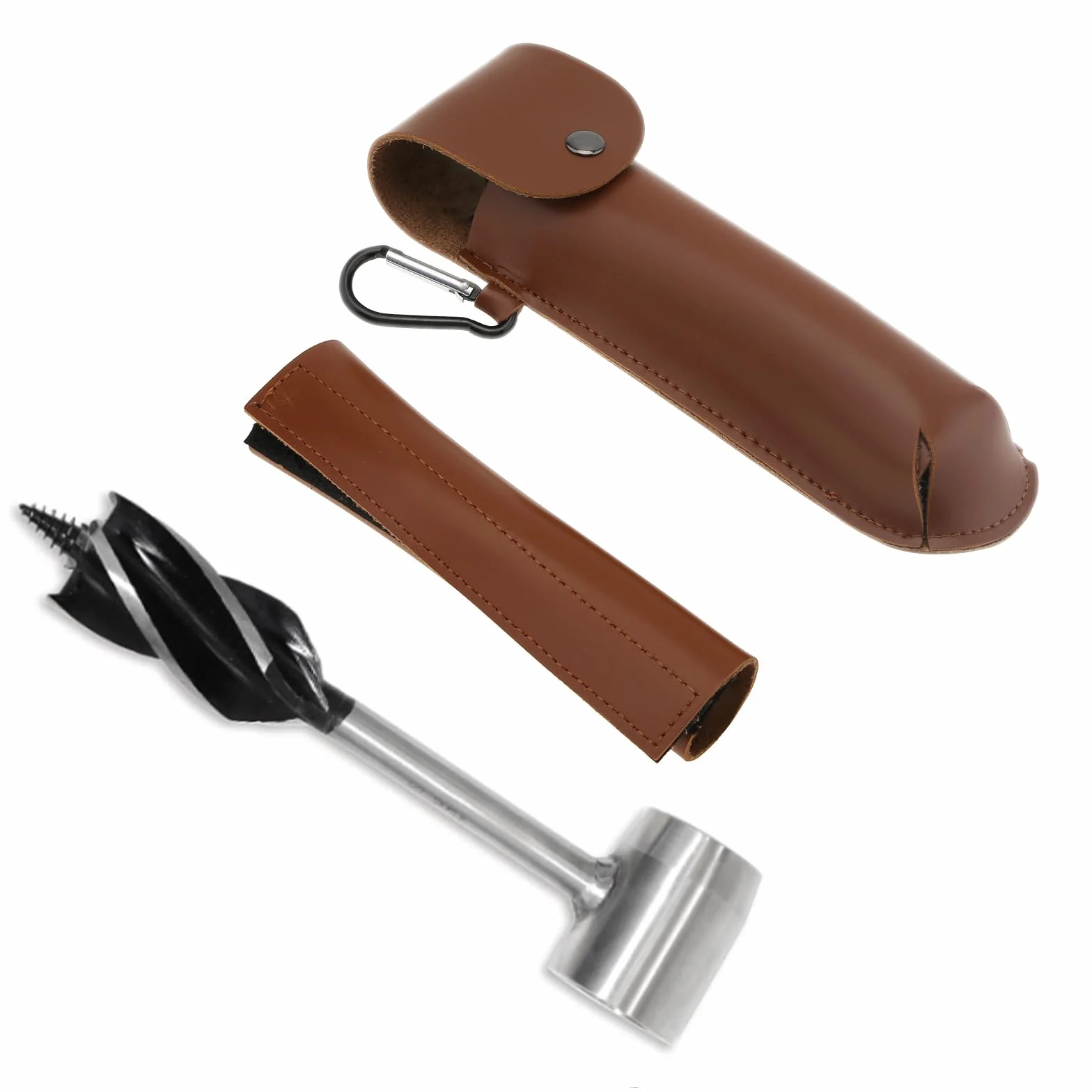 Bushcraft - Taladro manual para madera, herramienta de taladro manual para carpintería, herramienta de supervivencia para acampar y desierto