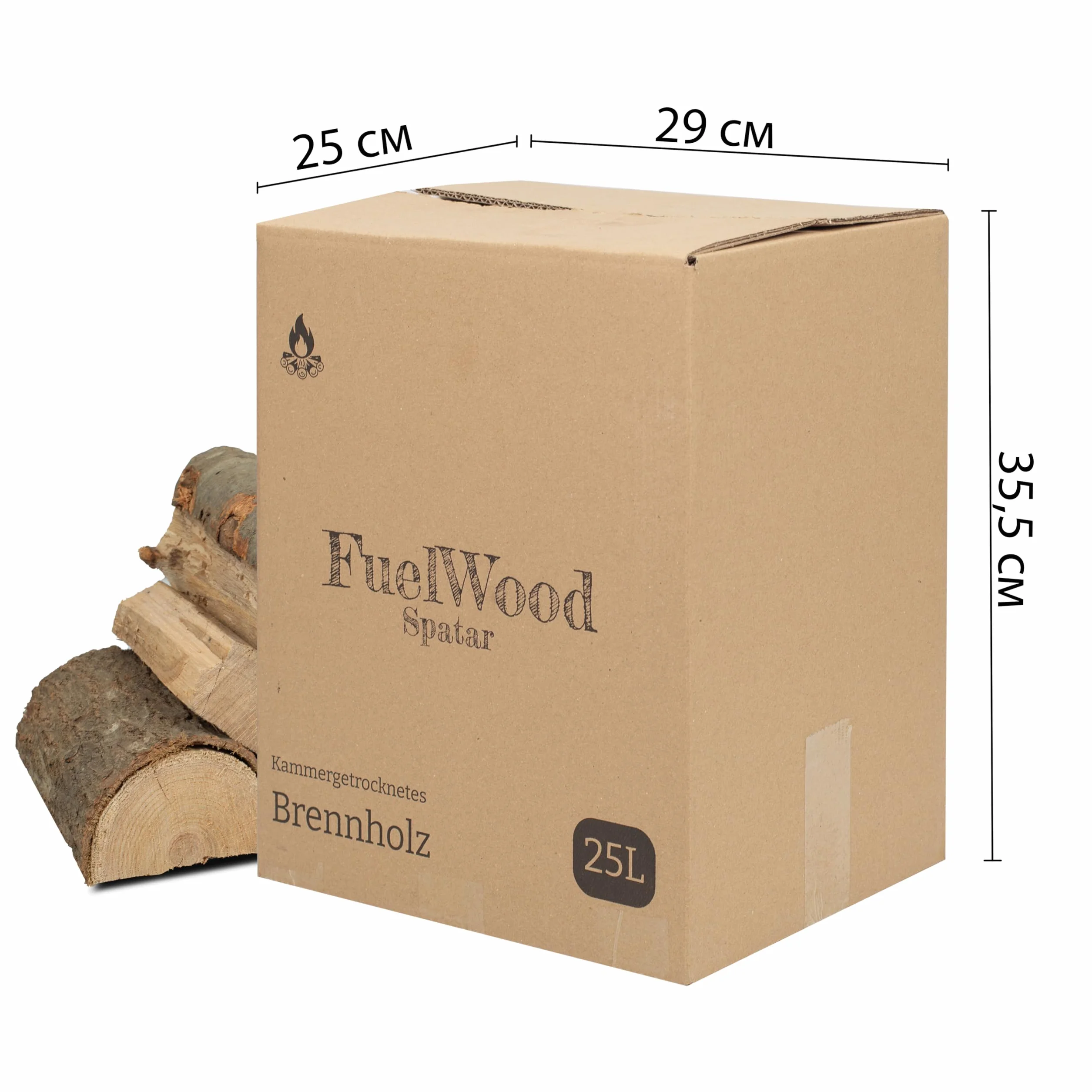 Leña de roble rojo secado al horno 25 litros – Longitud aprox. 25 cm – Humedad de la madera inferior al 15% – Perfecto para horno, chimenea, barbacoa, brasero, hoguera, barbacoa – leña, leña, barbacoa