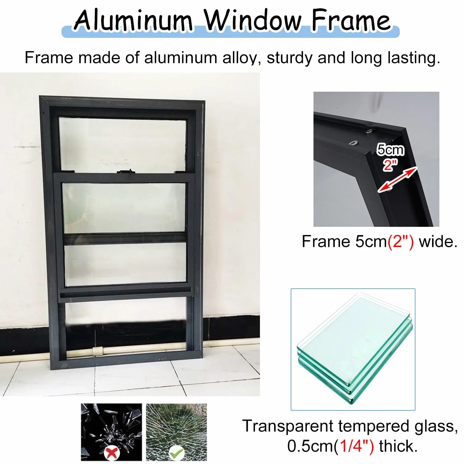 Ventanas Aluminio Ventanas de Reemplazo para Sótanos, Ventanas de Metal Ventilables para Cobertizos, Ventanas Corredizas para Cafeterías Escolares o de Comida Rápida, Ventanas Insonorizadas(Gray,70x90
