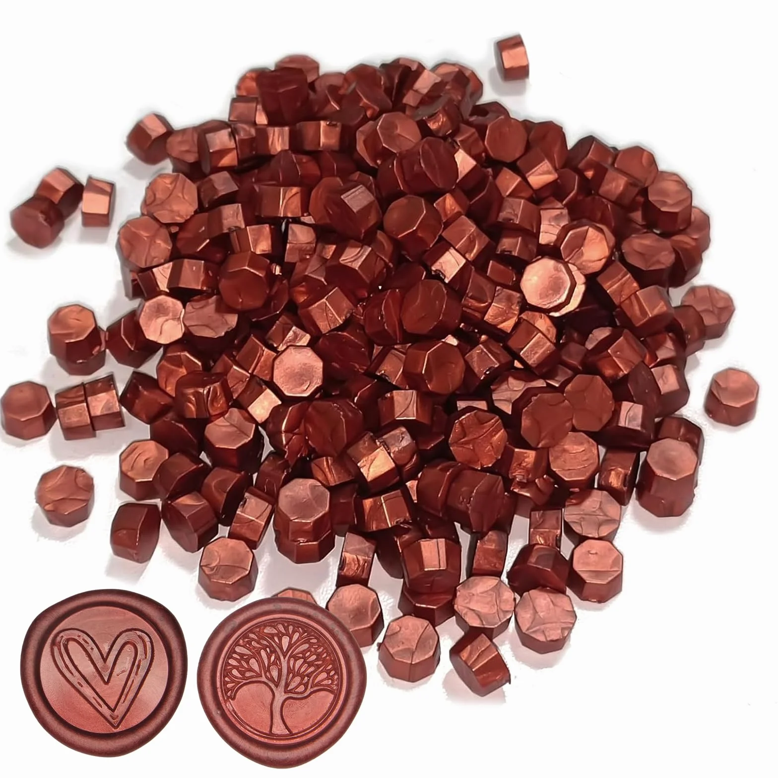 Chedin Pepitas de Cera para Sello de Lacre, 500 Piezas, Cuentas de Sellado, Rojo Burdeos