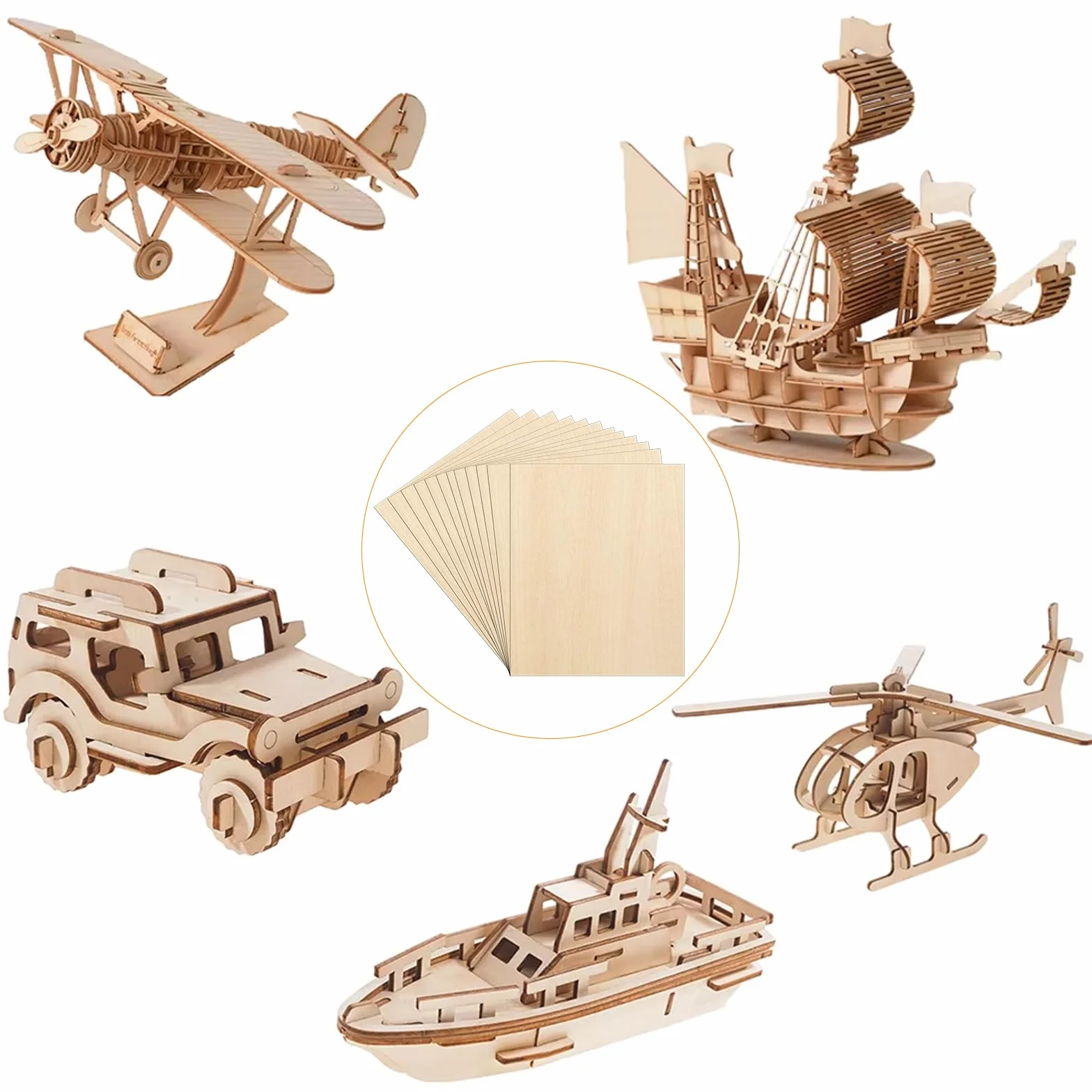 Pavlleen 12 Piezas Contrachapado A3,Basswood Contrachapado,420 * 300mm | Tablero Madera,Para Bricolaje,Regalos,Pintura,Manualidades,Decoraciones,CorteLáser,Modelado