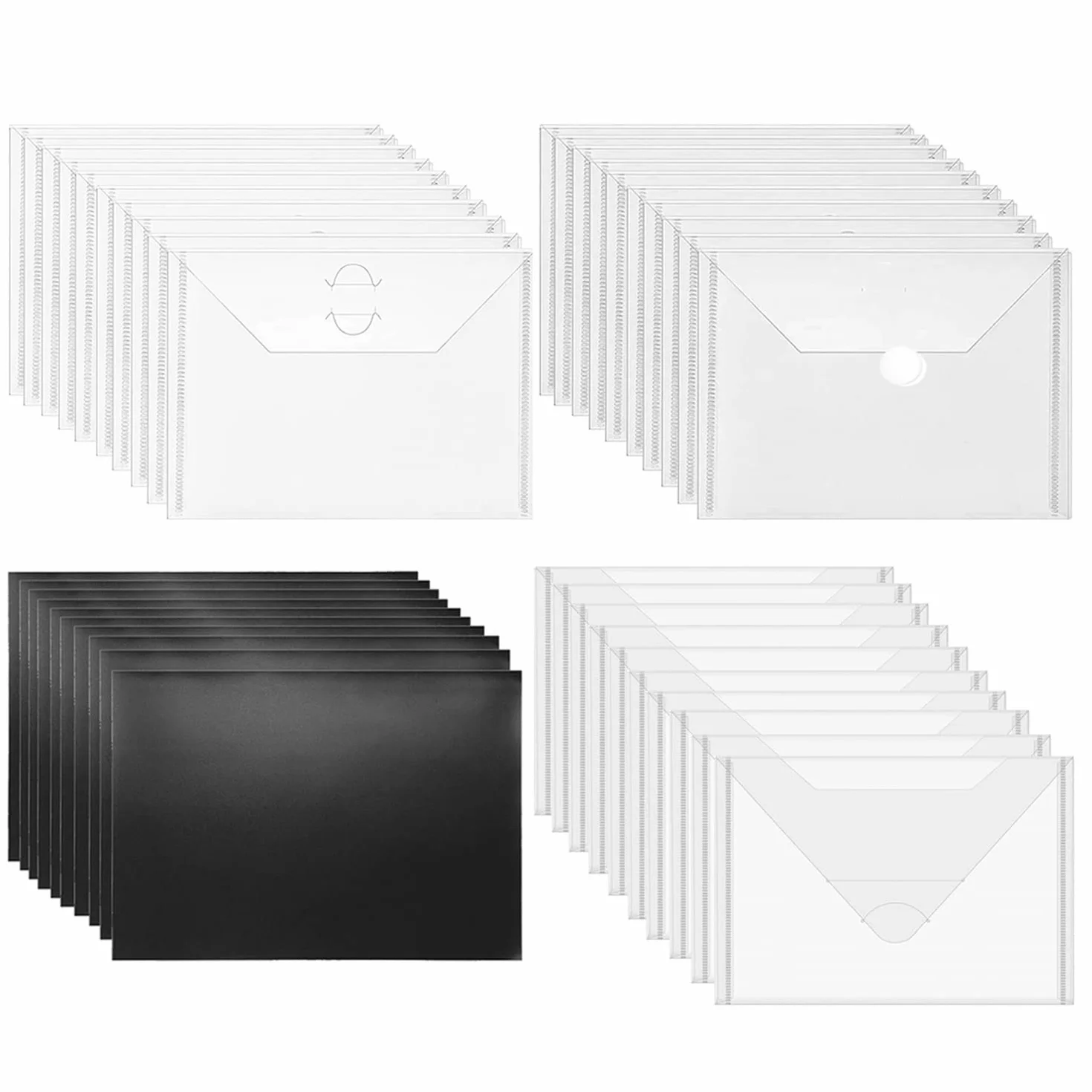 40 hojas de imán grandes y sobres de almacenamiento para troqueles y sellos,30 sobres de plástico transparente de 5x7sobres para troqueles y 10 hojas de imán para manualidades,bolsas de papel