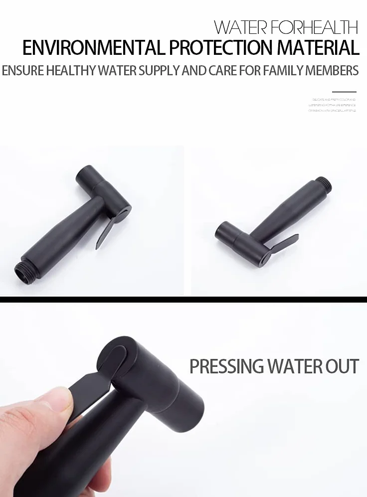LOSCHEN Pulverizador de Bidé Inodoro Acero Inoxidable Shattaf (Negro)