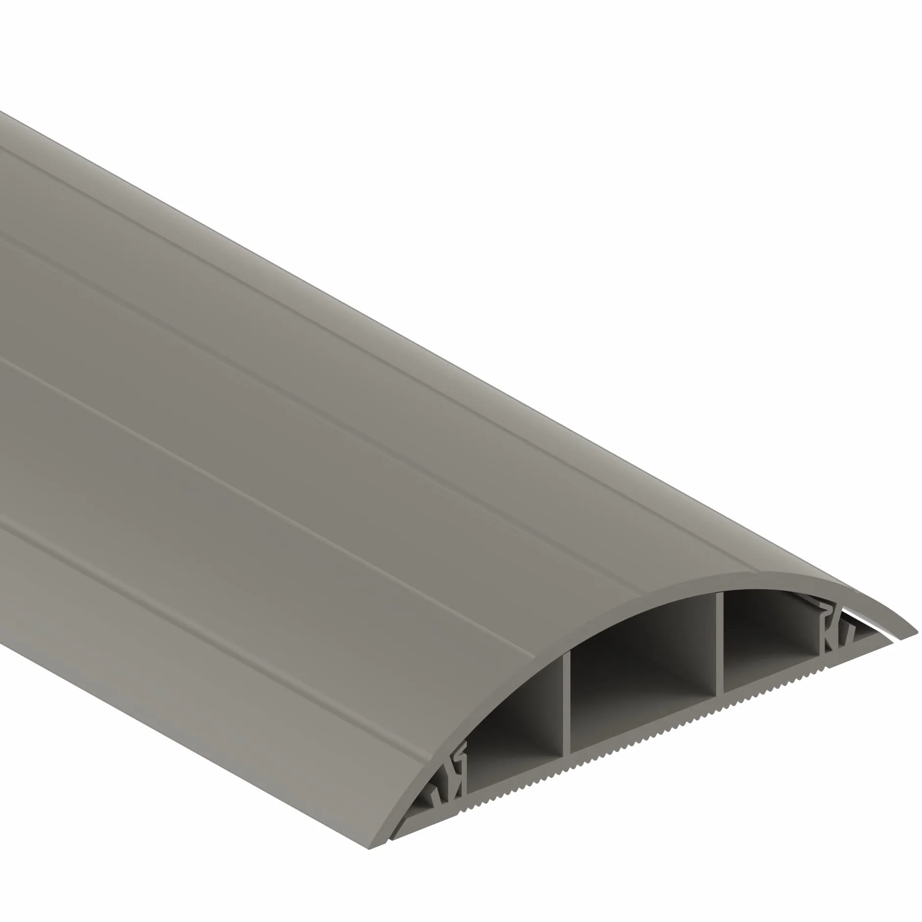 Habengut CC10020 - Organizador de Cables de Suelo (PVC, Puente semicircular, hasta 3 Cables, Ancho de 7,5 cm, Longitud de 1 m)