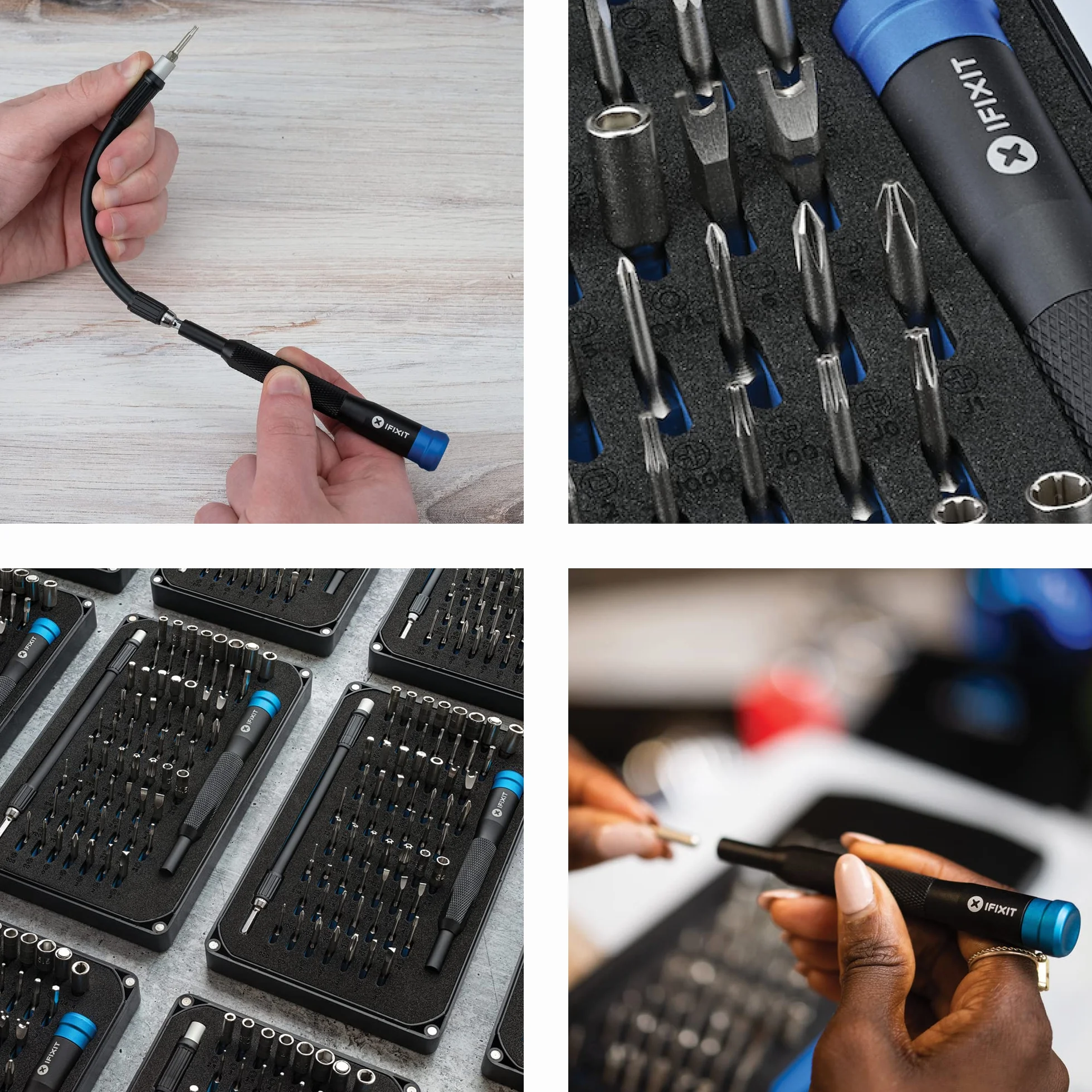 Kit de destornilladores Mako de iFixit: 64 puntas de precisión para reparación de dispositivos electrónicos