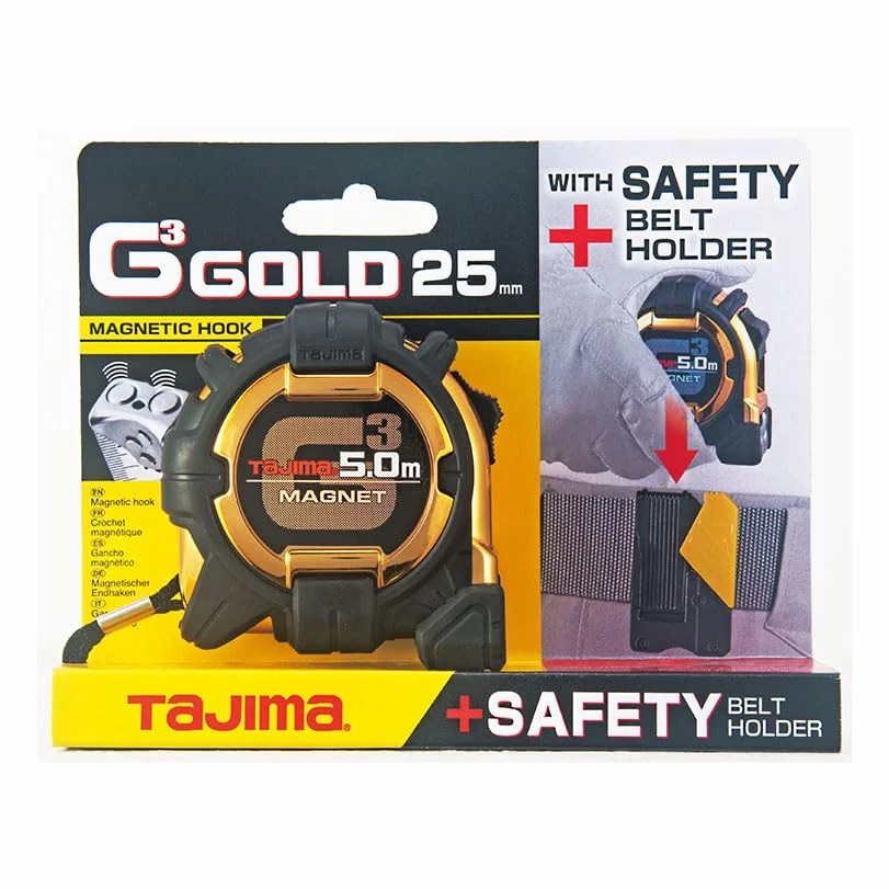 Flexómetro TAJIMA G3 Gold 5 m x 25 mm