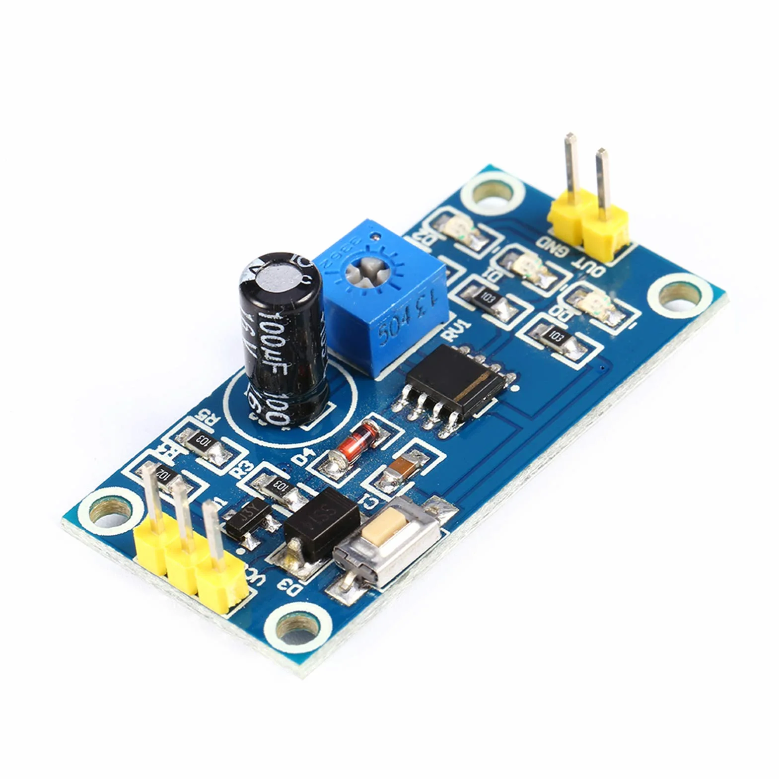 Módulo temporizador de relé de retardo ajustable NE555 - Control de temporización de 0 a 120 s para automatización - Disparador externo con indicador LED - Compatible con 5-12 V